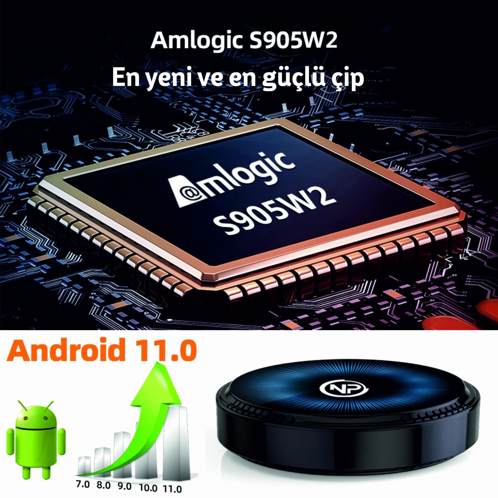 NPO HK1 RBOX W2 4GB Ram 64GB Dahili Hafıza 4K Ultra HD Android TV Box