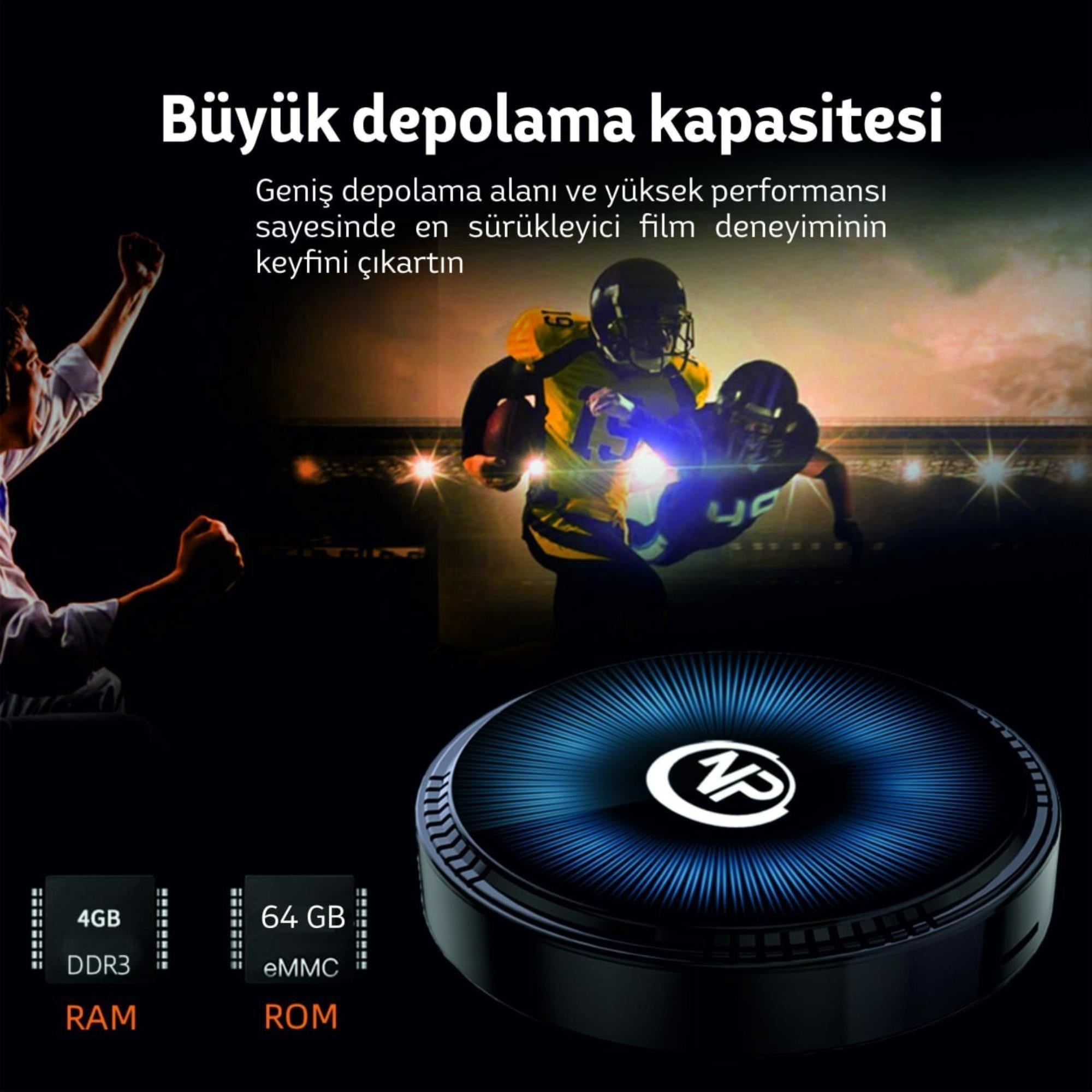 NPO HK1 RBOX W2 4GB Ram 64GB Dahili Hafıza 4K Ultra HD Android TV Box