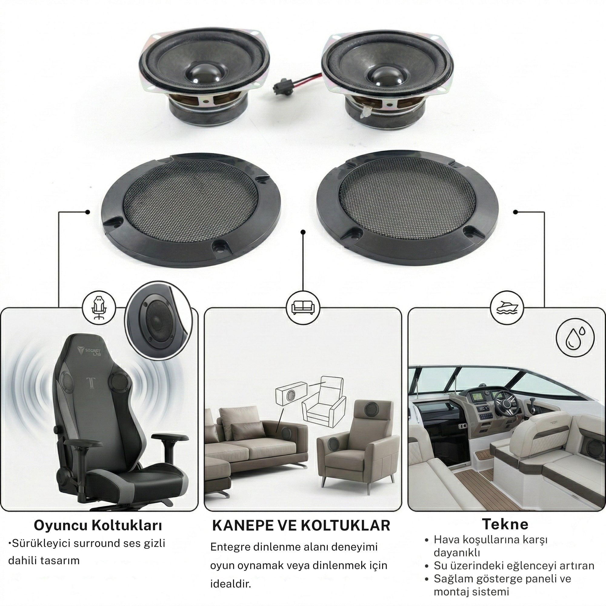 NPO HMY1 2*5W Speaker Çok Amaçlı Bluetooth Modüllü Hoparlör (5V/2A)