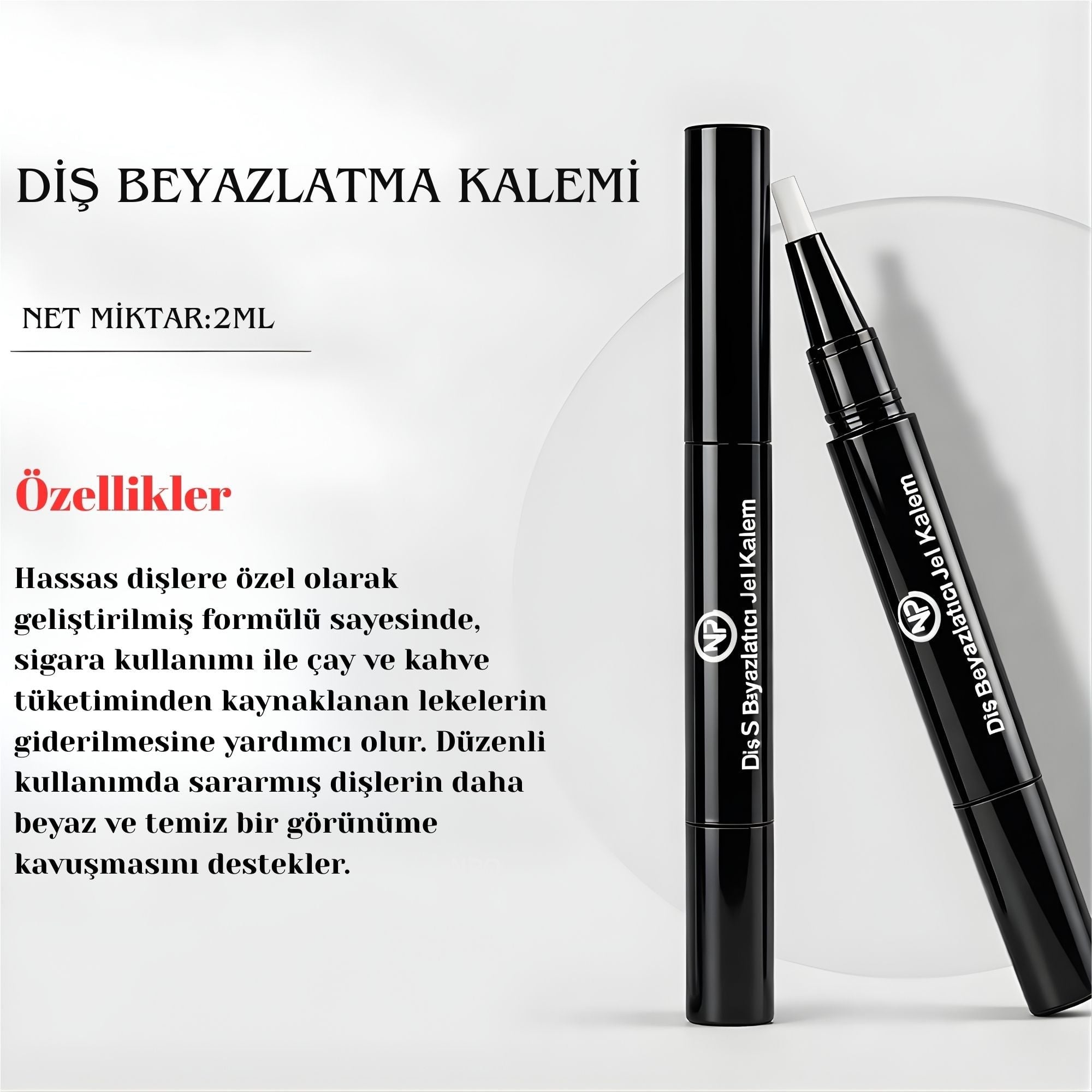 NPO IL32J Led Işıkla Kullanılabilen 2 Adet Jel Diş Beyazlatma Kalem Seti