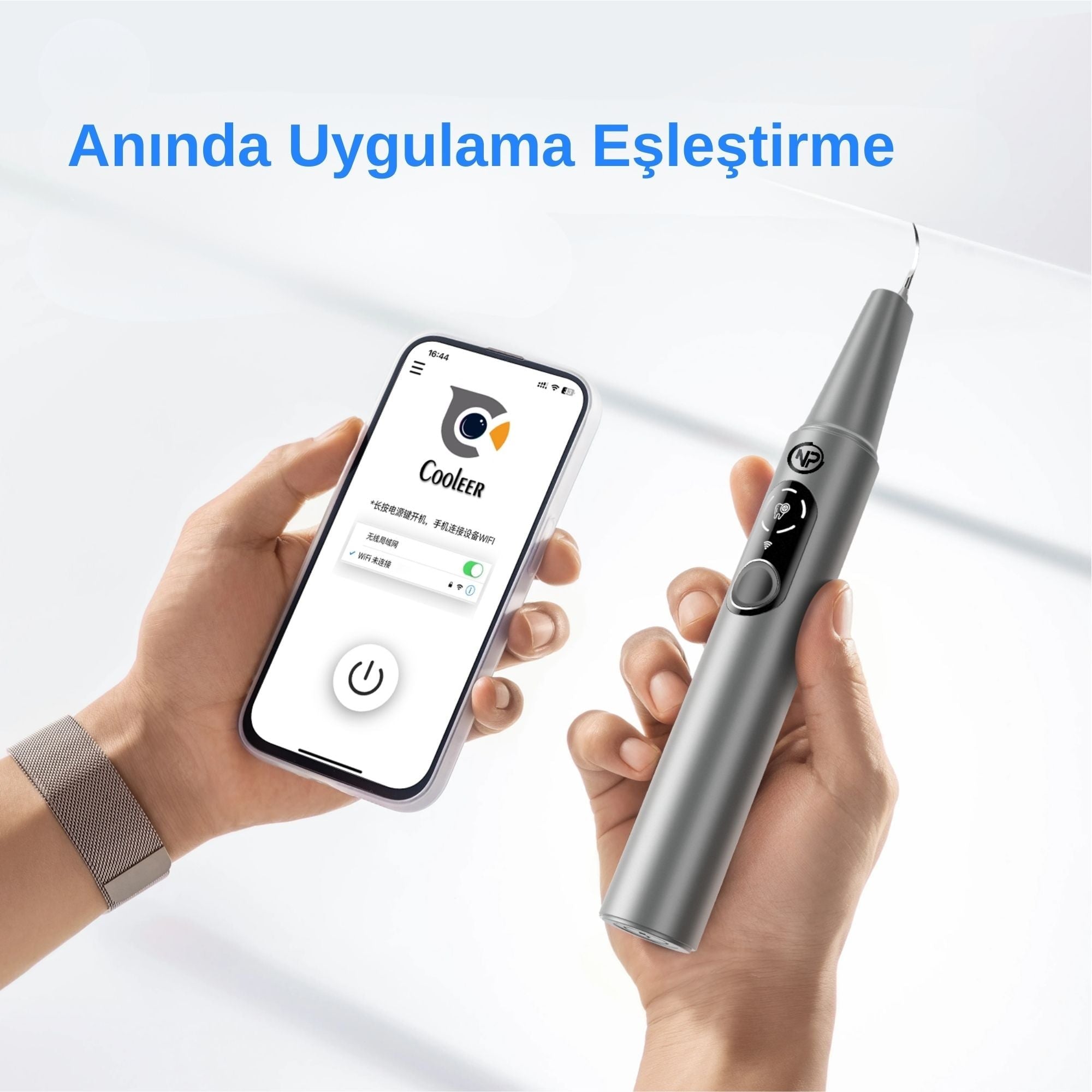 NPO M1 5MP Kameralı UV'li 5 Modlu Ultrasonic Diş Beyazlatma Tartar Plak Diş Taşı Temizleme Cihazı