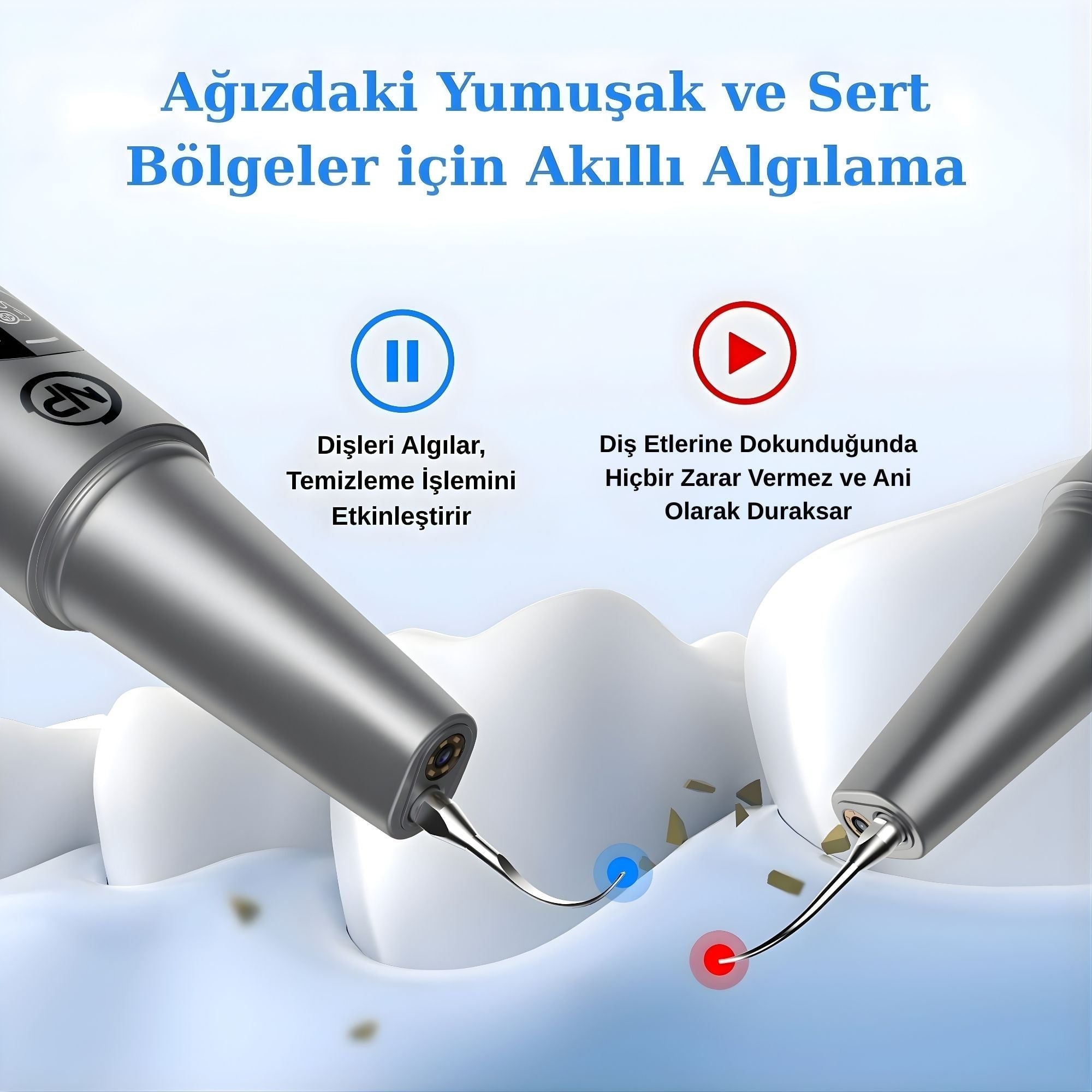 NPO M1 5MP Kameralı UV'li 5 Modlu Ultrasonic Diş Beyazlatma Tartar Plak Diş Taşı Temizleme Cihazı