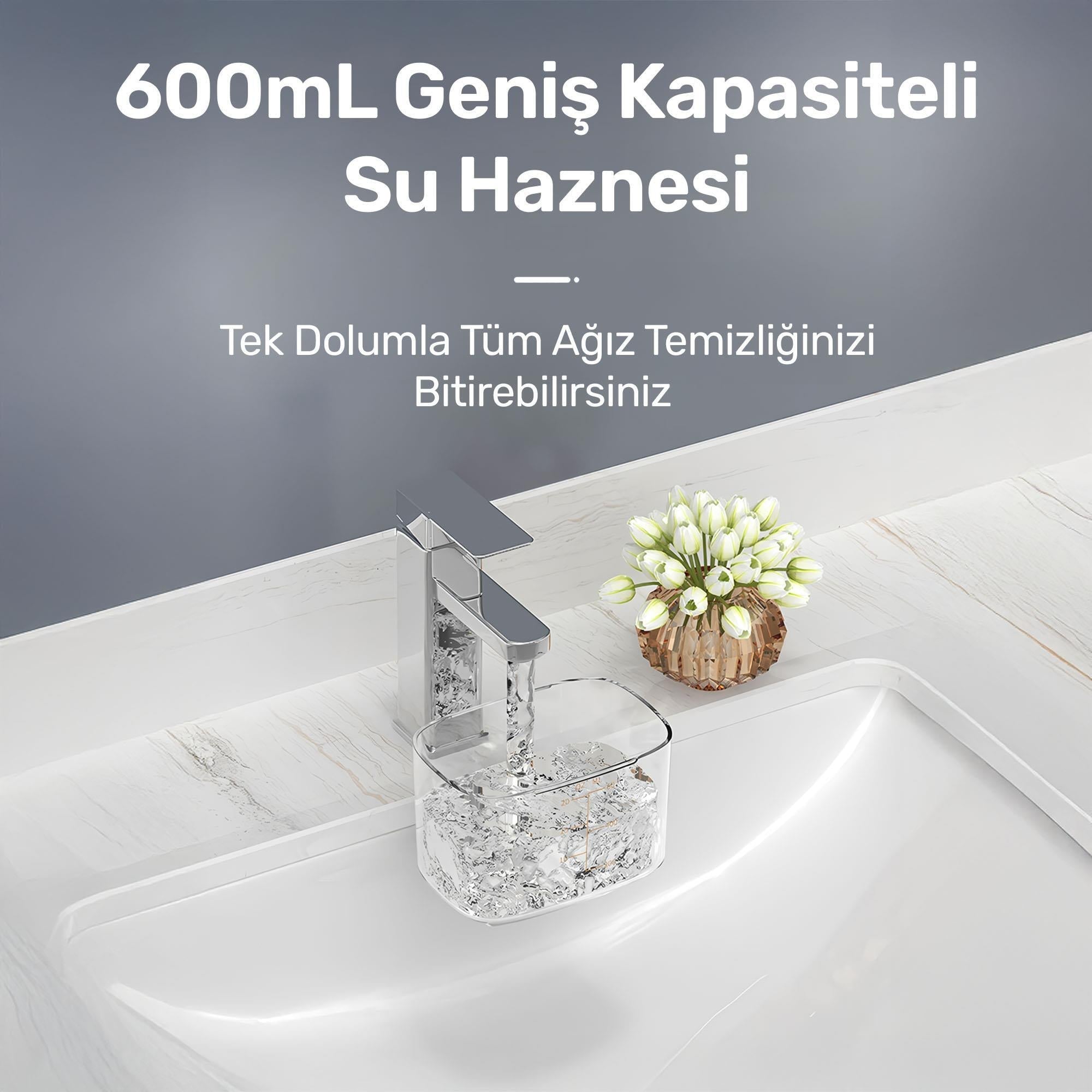 NPO Nicefeel FC180 Profesyonel 600ml Diş Teli/Protez Bakım ve Ağız Duşu - Beyaz