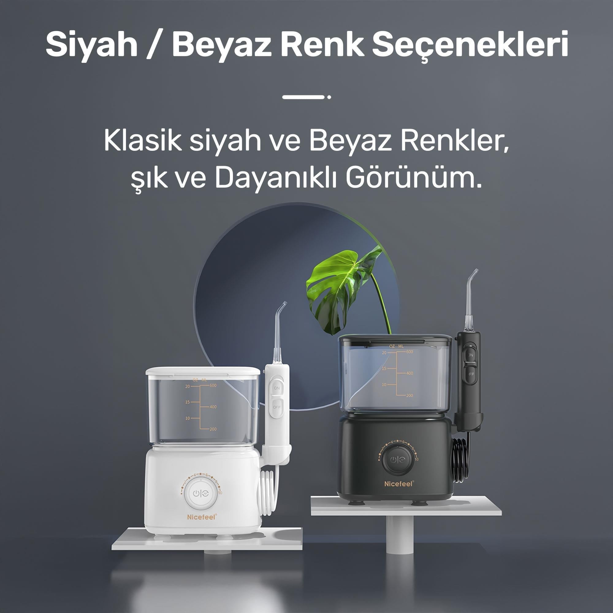 NPO Nicefeel FC180 Profesyonel 600ml Diş Teli/Protez Bakım ve Ağız Duşu - Beyaz