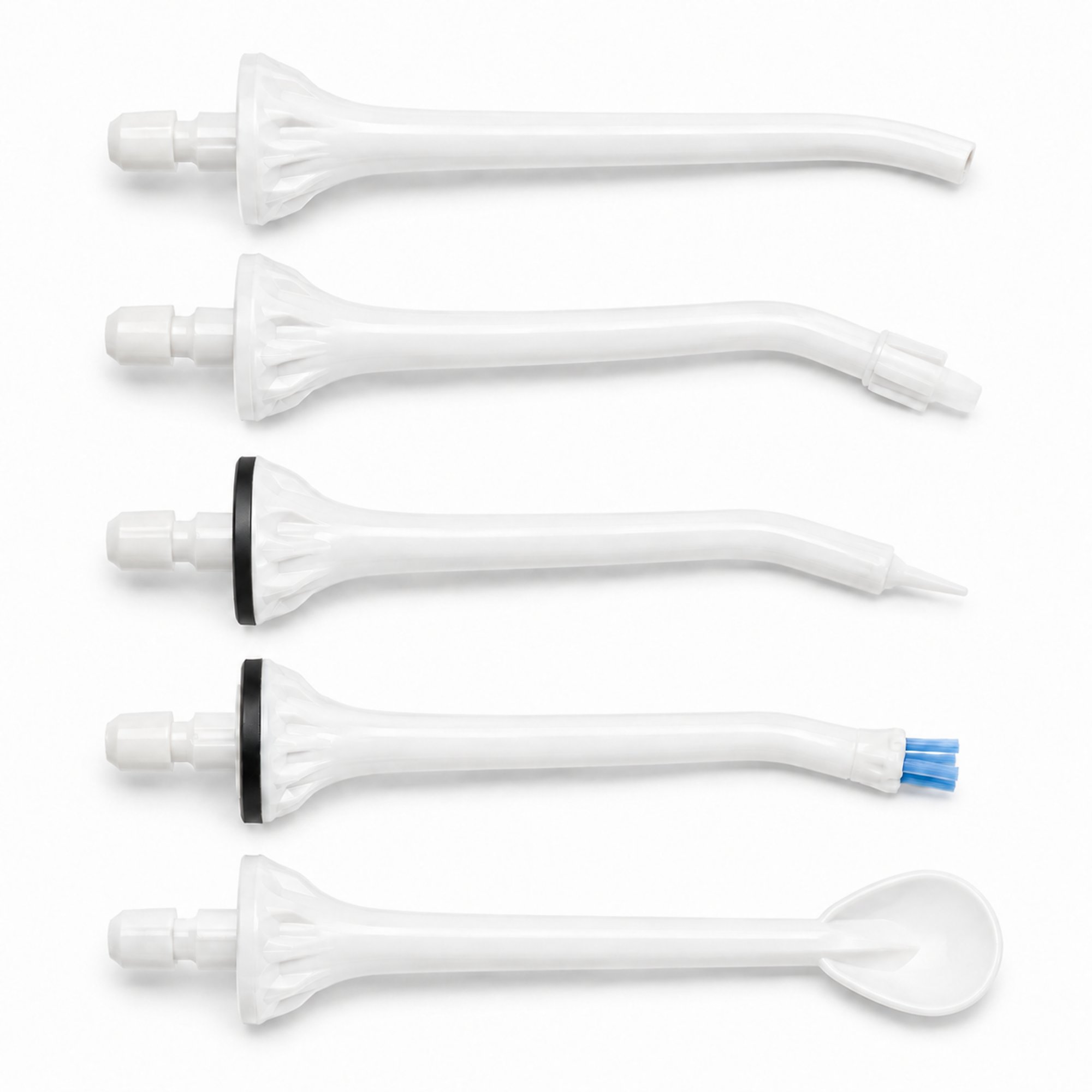 NPO Nicefeel FC5610 Uyumlu 5'li Ağız Duşu Yedek Uç Seti – Standart, Ortodontik, Periodontal, Plak ve Dil Temizleme Başlıkları