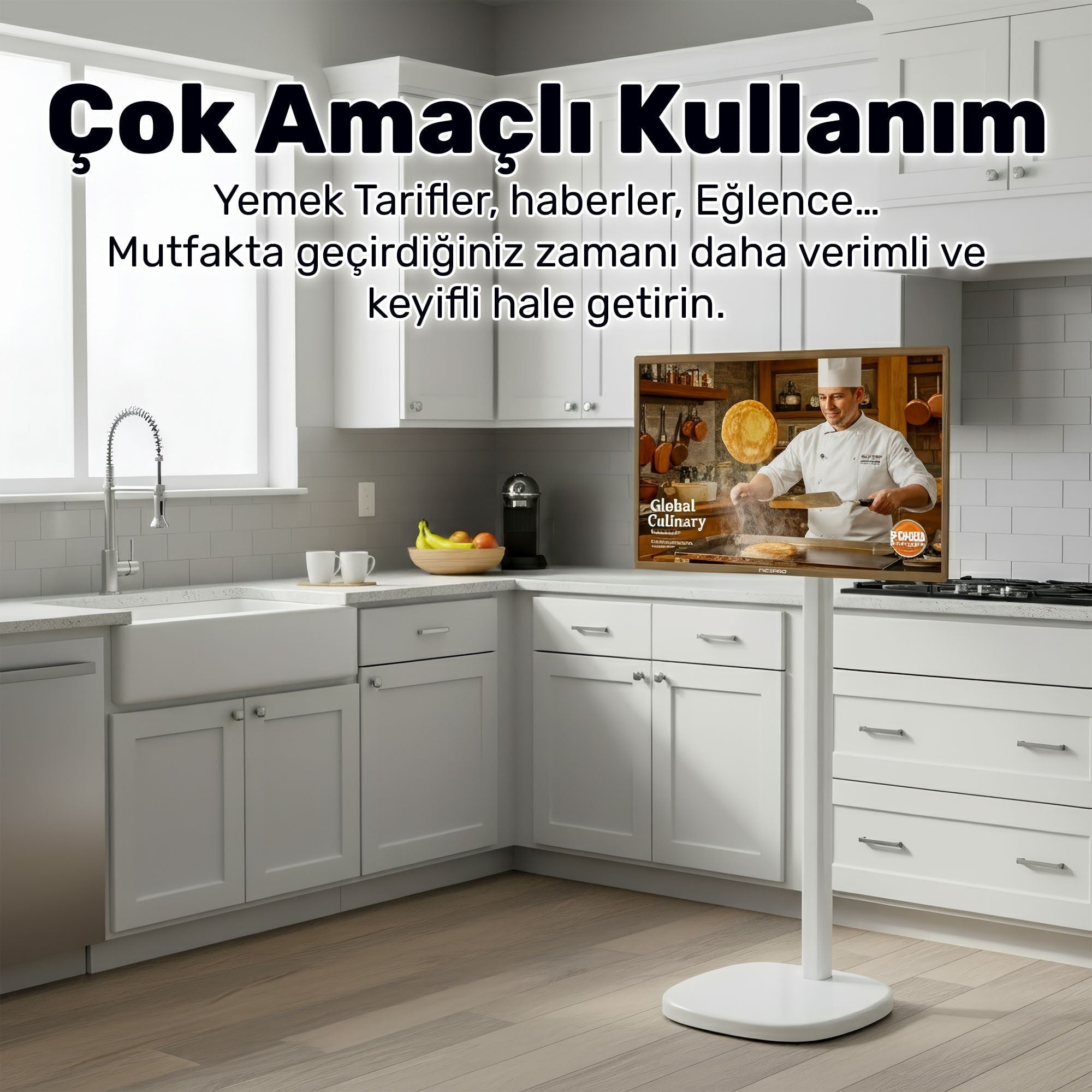 NPO NW3299T-M 32'' Full HD 4/64GB Android Dokunmatik Dijital Taşınabilir Smart Tablet Led Ekran