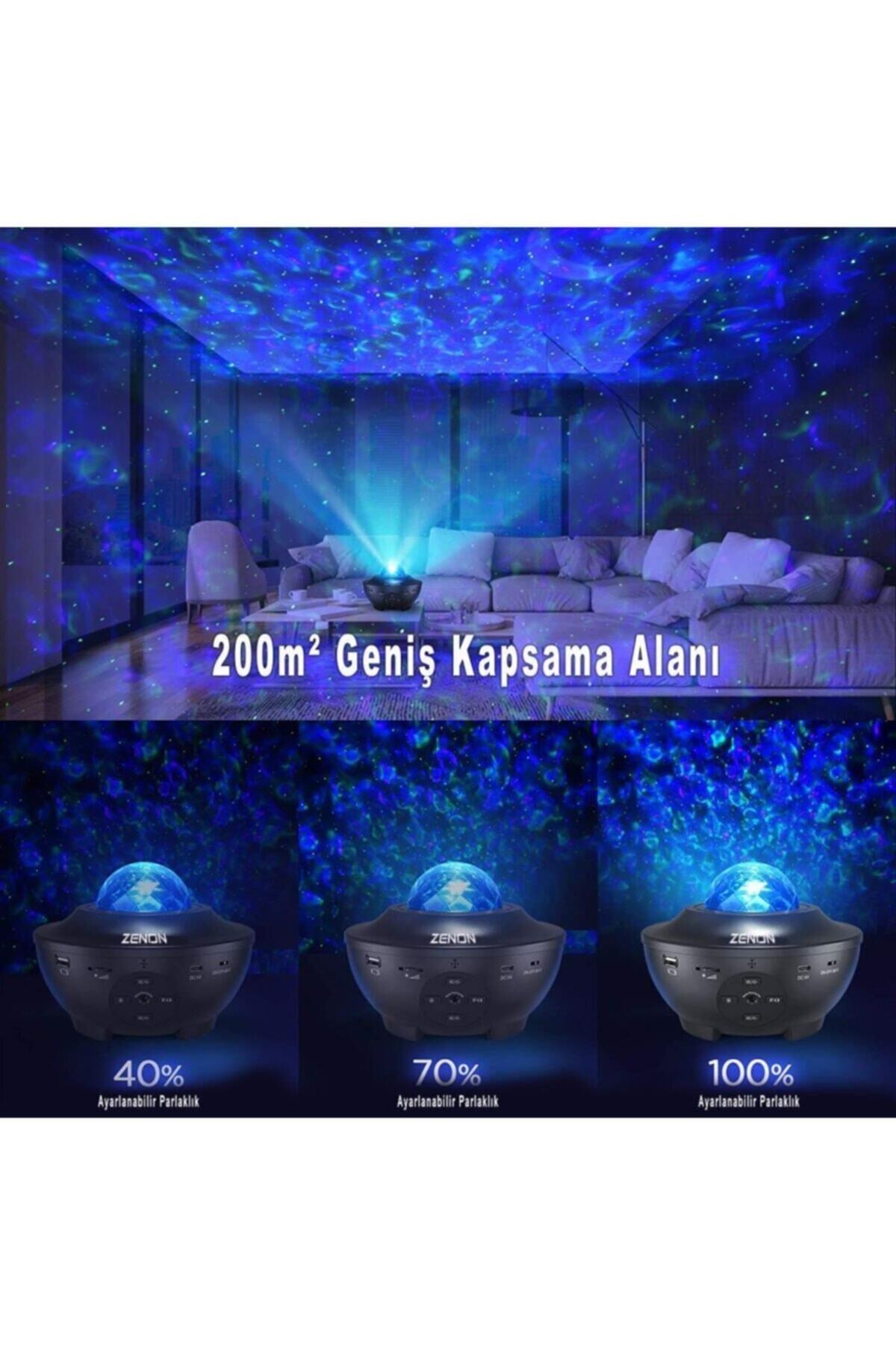 Npo Telefon Uygulamalı Akıllı Starry Projektör Hoparlör Bluetooth Usb Parti Lambası Btk10