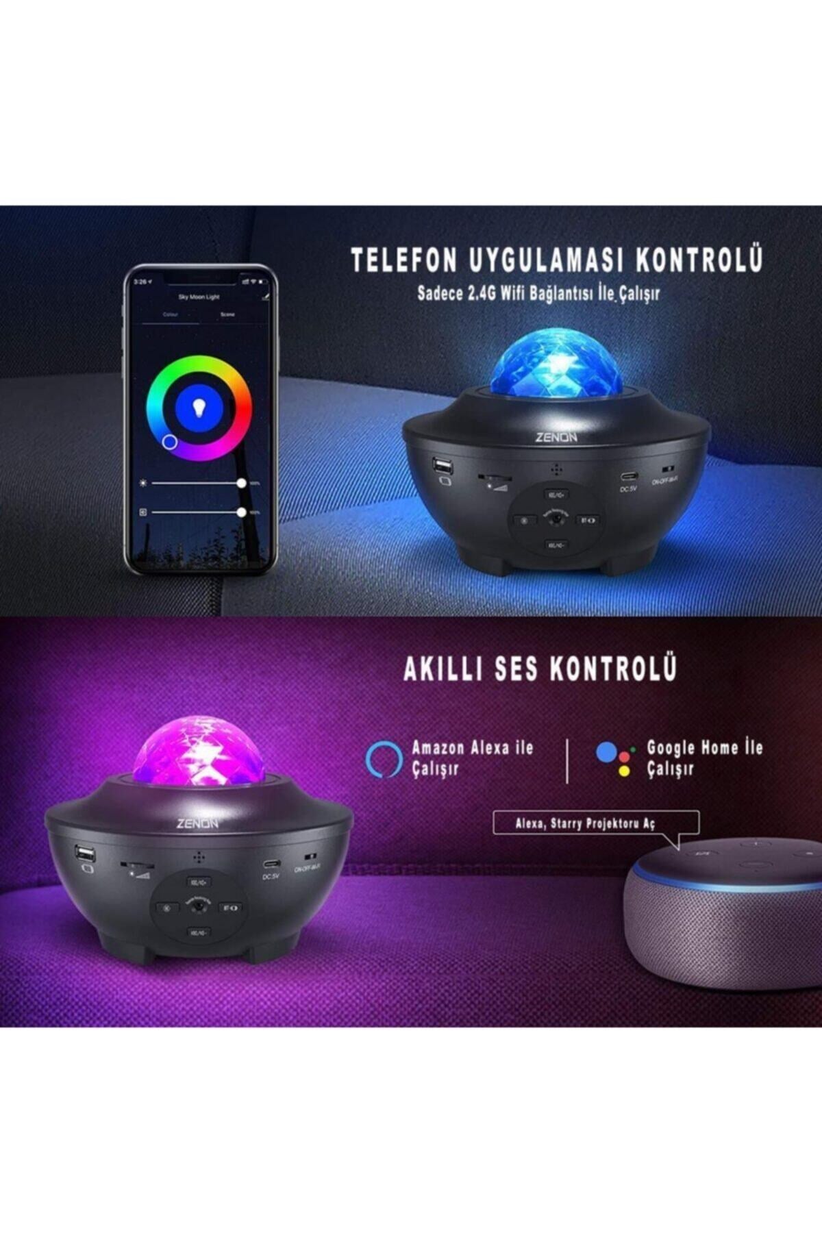 Npo Telefon Uygulamalı Akıllı Starry Projektör Hoparlör Bluetooth Usb Parti Lambası Btk10