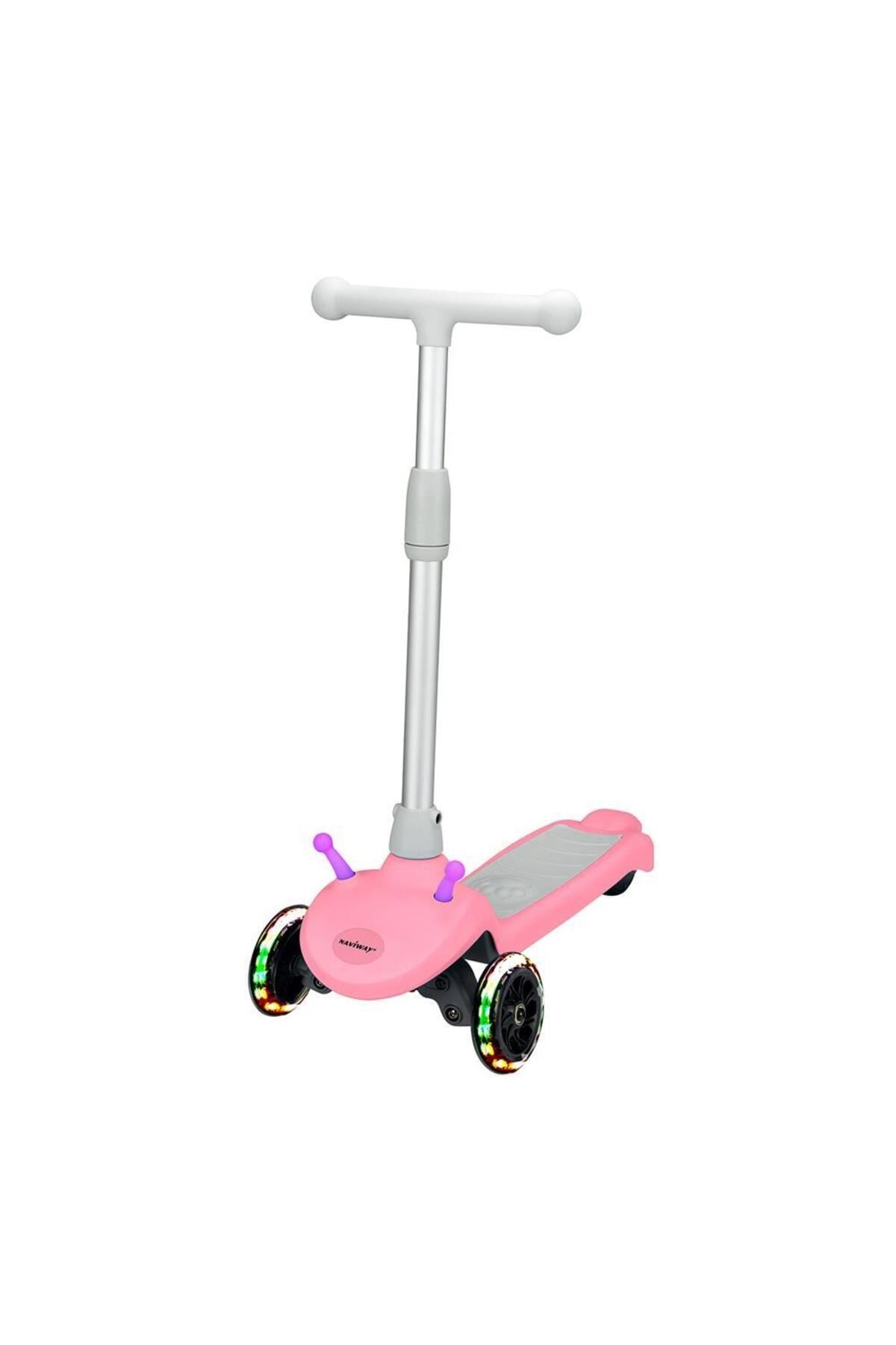 NS-05 Pembe 6km-h 100w LG Bataryalı Taşınabilir Elektrikli Çocuk Scooter