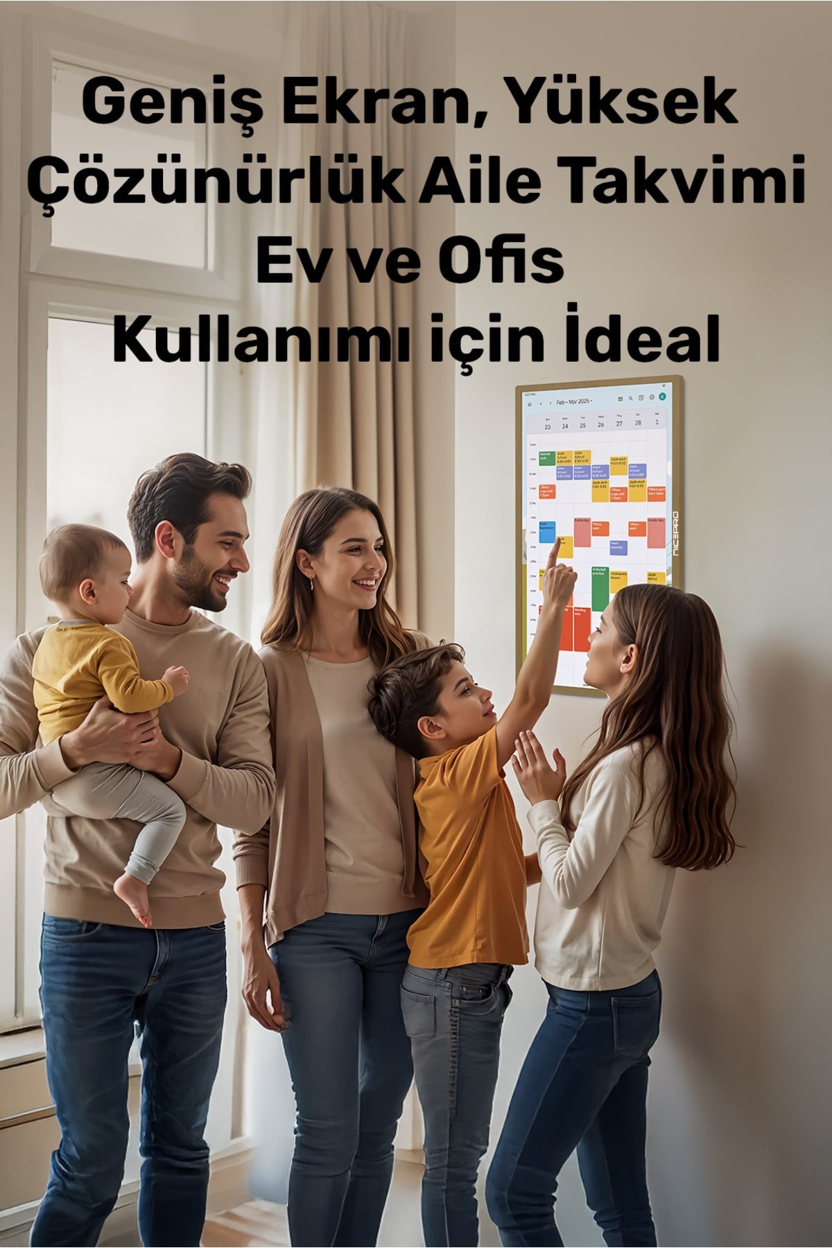 NW3299T 32'' Full HD 4/64GB Android Dokunmatik Dijital Aile Takvimi Smart Led Ekran