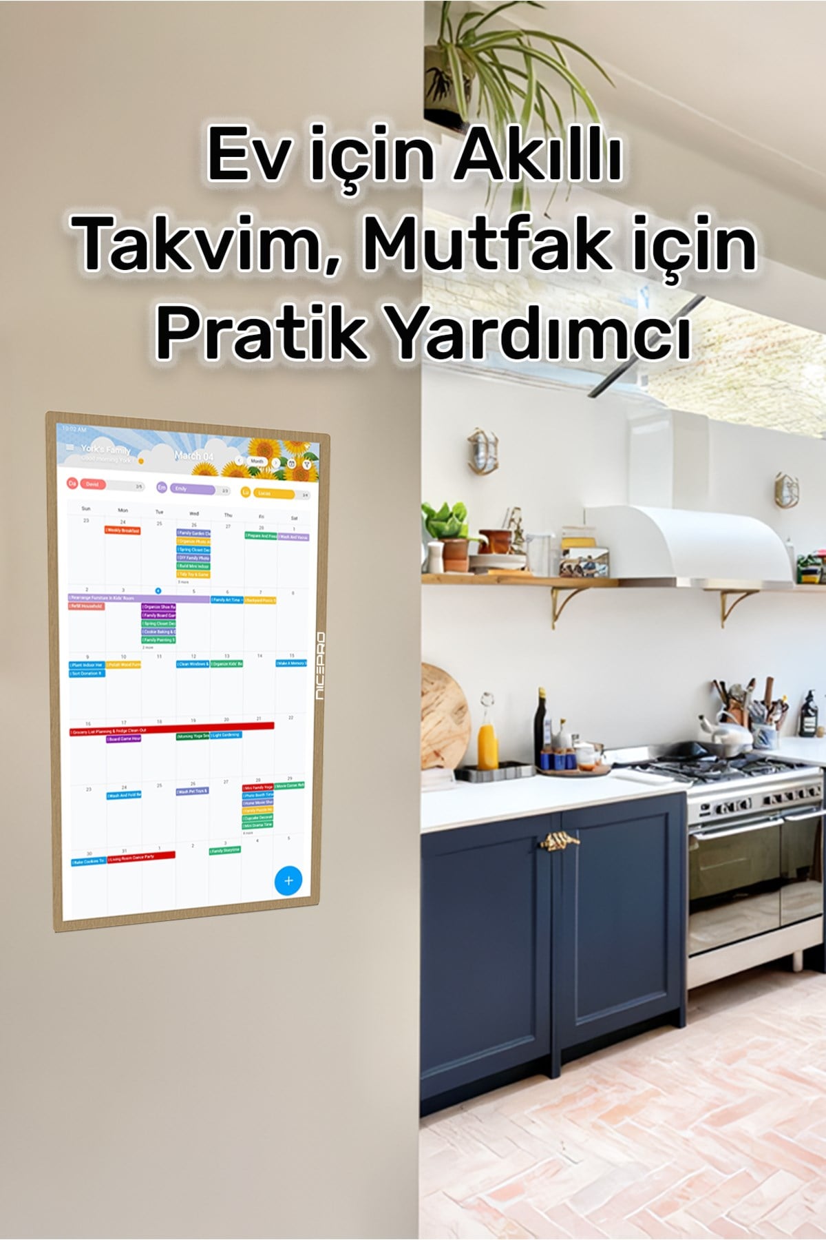 NW3299T 32'' Full HD 4/64GB Android Dokunmatik Dijital Aile Takvimi Smart Led Ekran