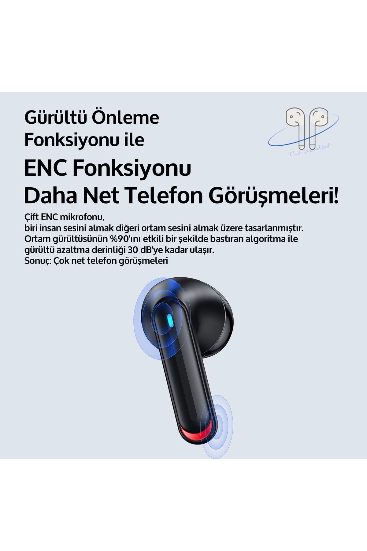 NX10 Çift Mikrofonlu BT5.2 TWS Bluetooth Kulaklık