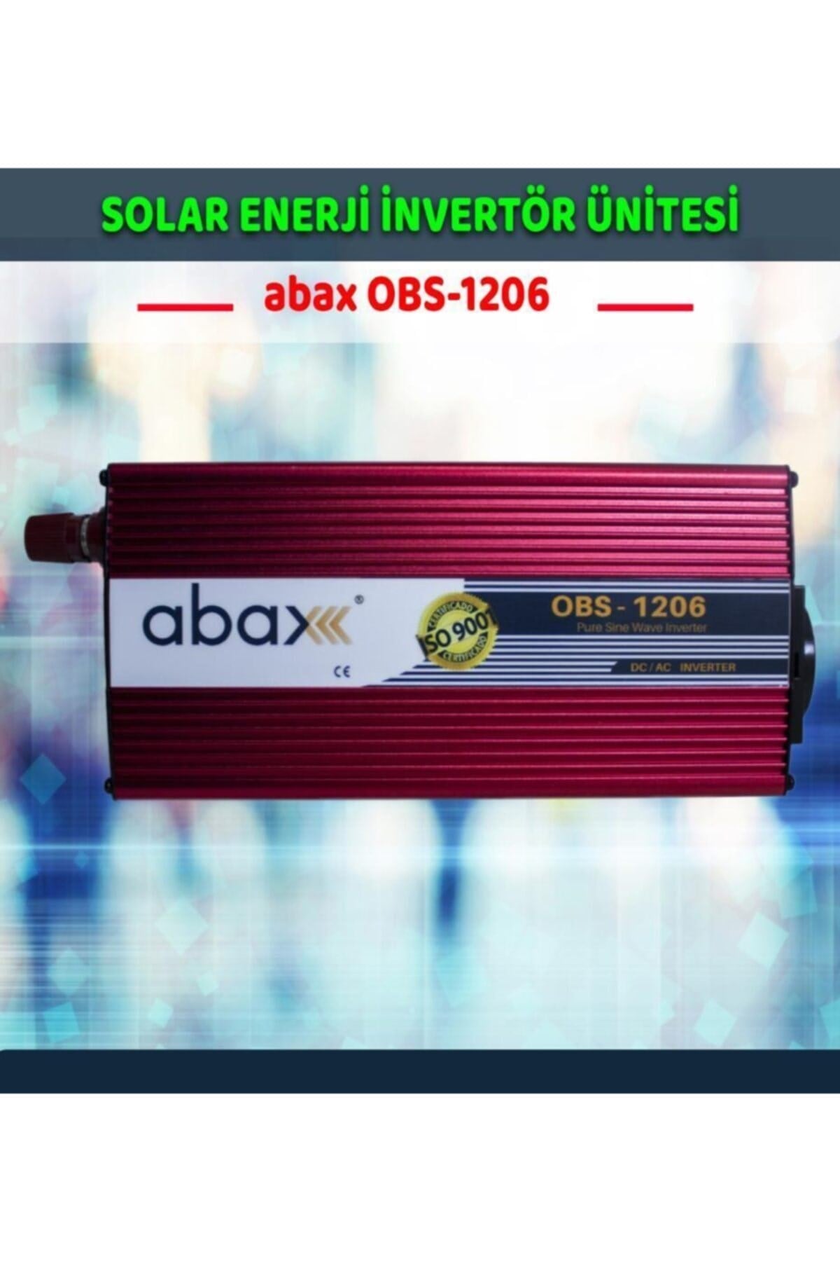 Obs-1206 12v-600w Tek Priz/led Göstergeli Tam Sinüs Invertör