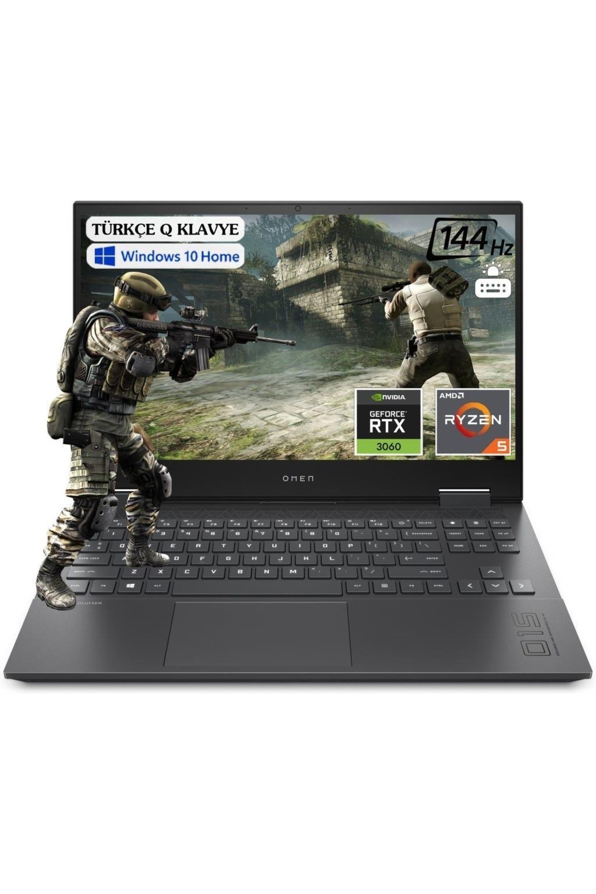 Omen 15-en1023nt 4h1u5ea Ryzen5 5600h 16gb 1tbssd Rtx3060 15.6