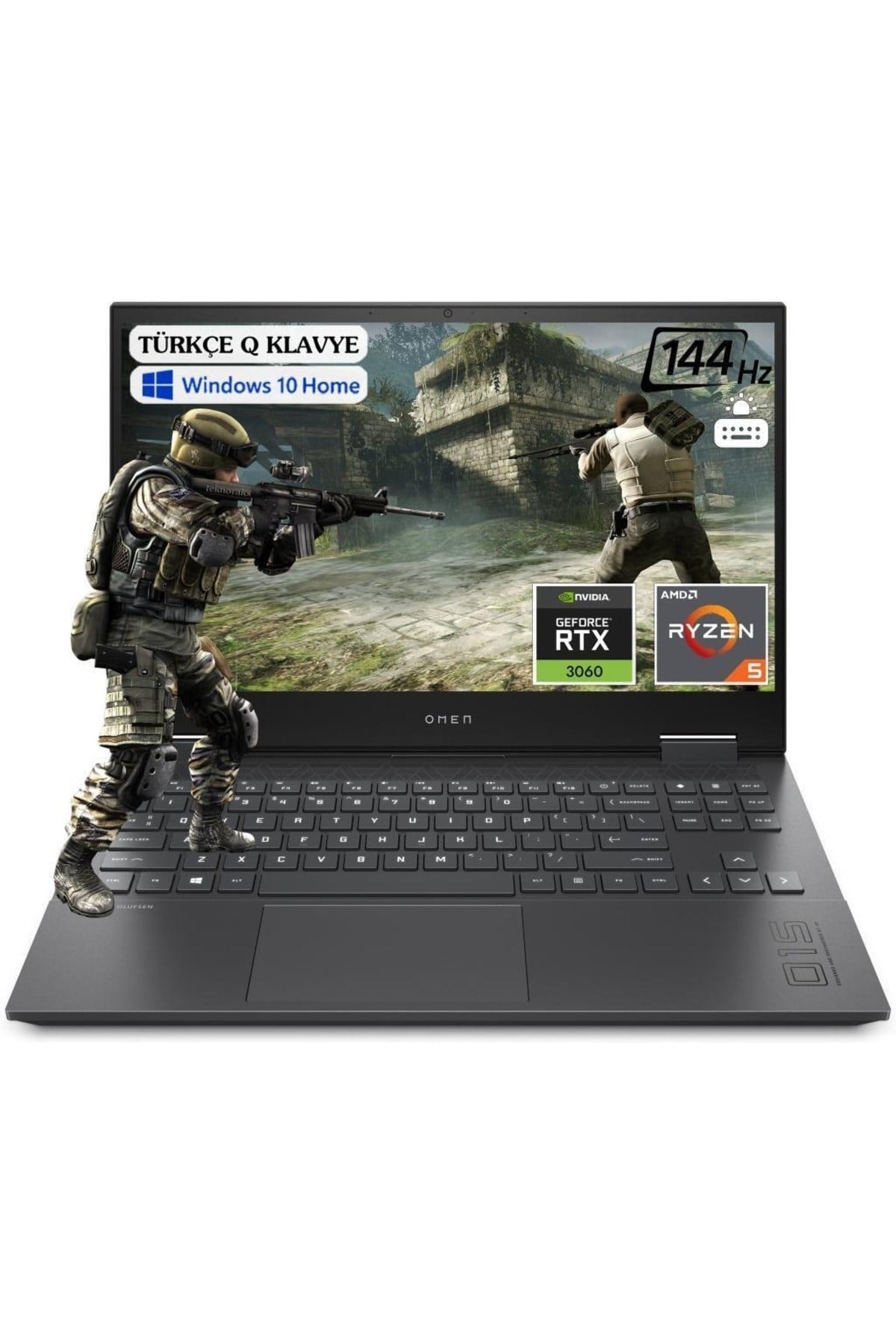 Omen 15-en1023nt 4h1u5ea06 Ryzen5 5600h 64gb 1tbssd Rtx3060 15.6