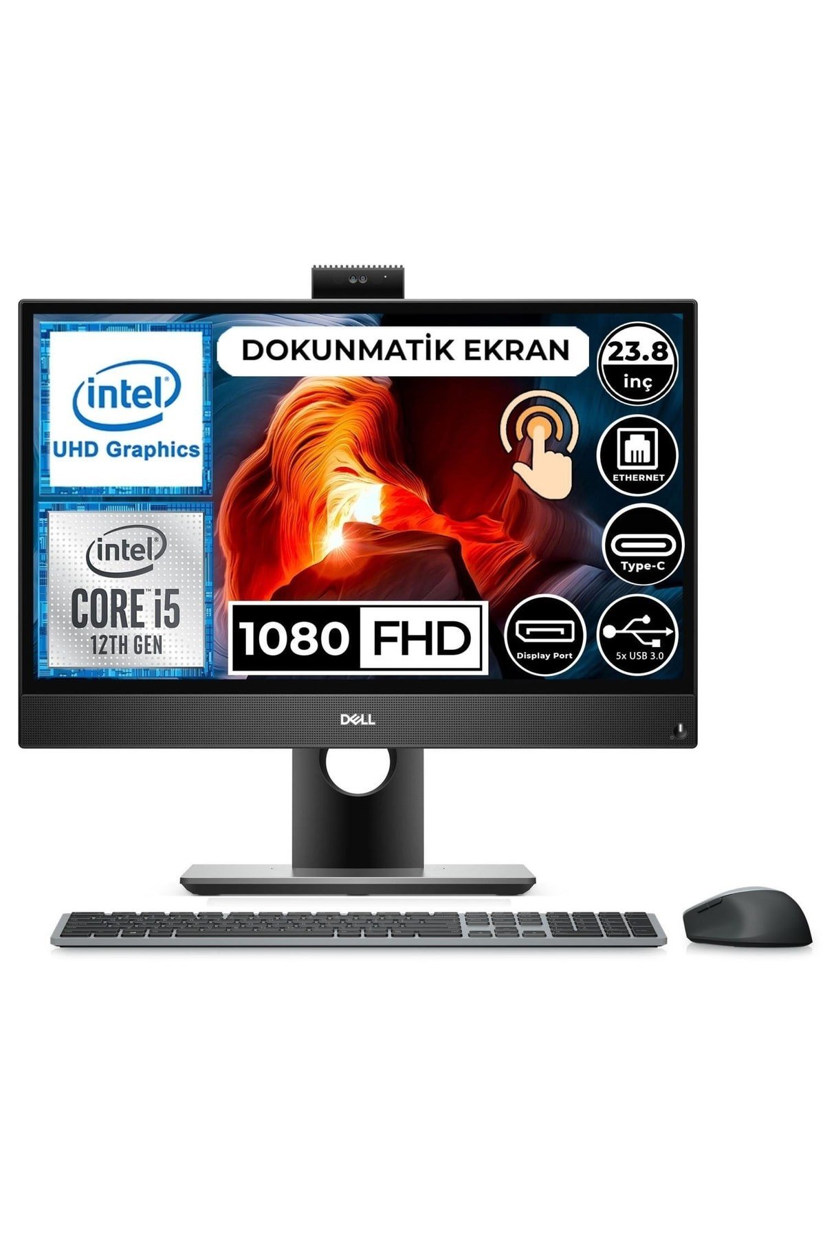 Optiplex 5400 O5400aıoedbp01a4 I5-12500t 16gb 1tb+512ssd 23.8