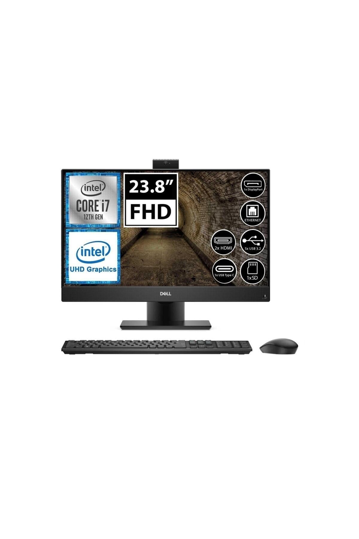 Optiplex 7400 O7400aıo36x5d I7-12700 16gb 512ssd+1tbssd 23.8