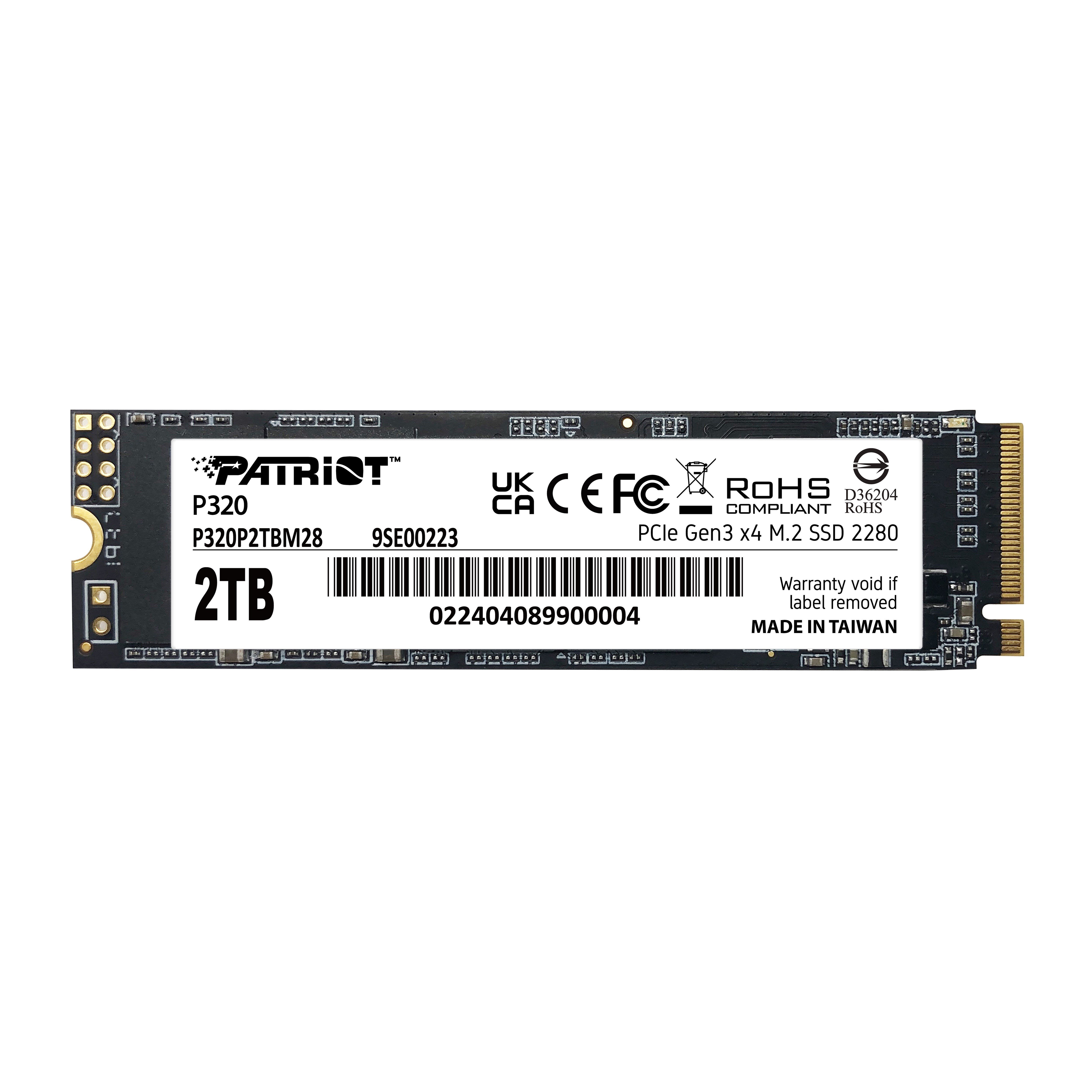 Patriot P320 P320P2TBM28 2TB 3000/2200MB/s NVMe M.2 SSD Disk