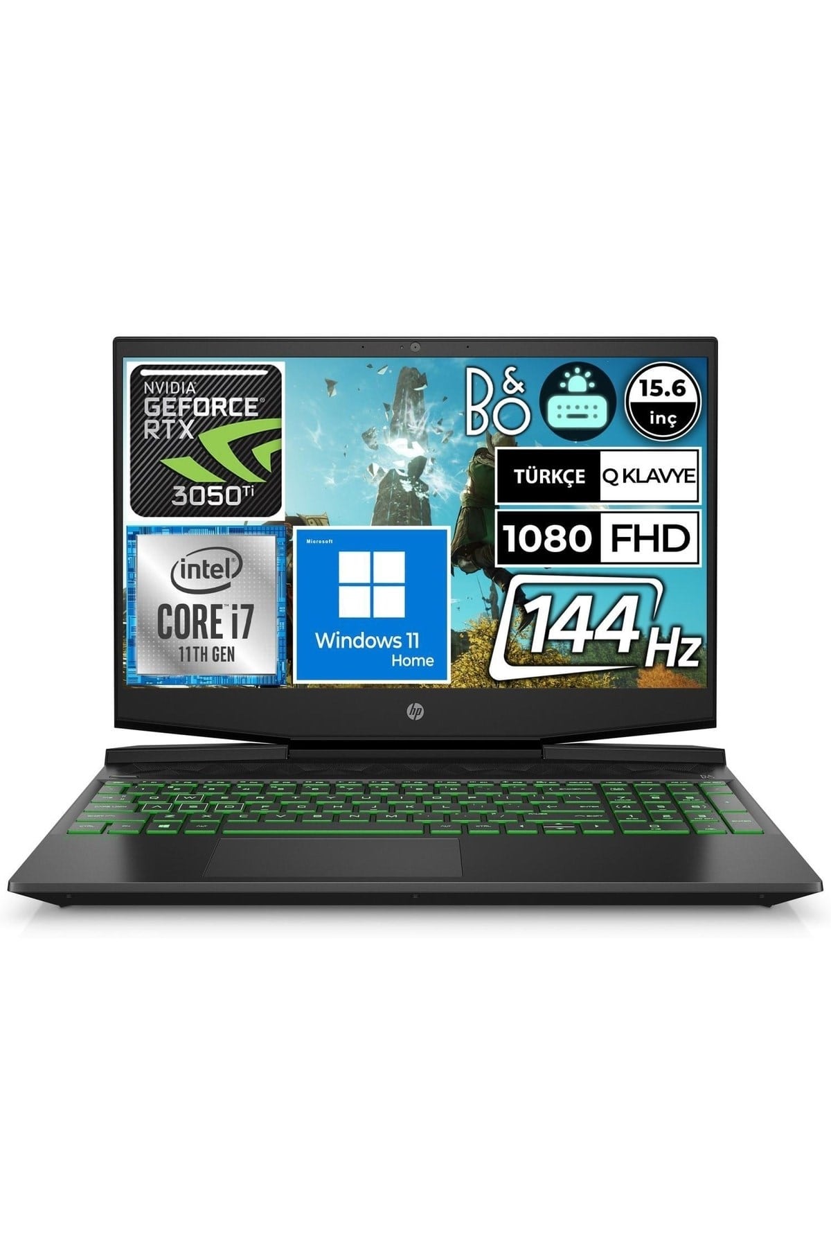 Pavilion 15-dk2079nt 68n54ea04 I7-11370h 32gb 1tbssd Rtx3050ti 15.6
