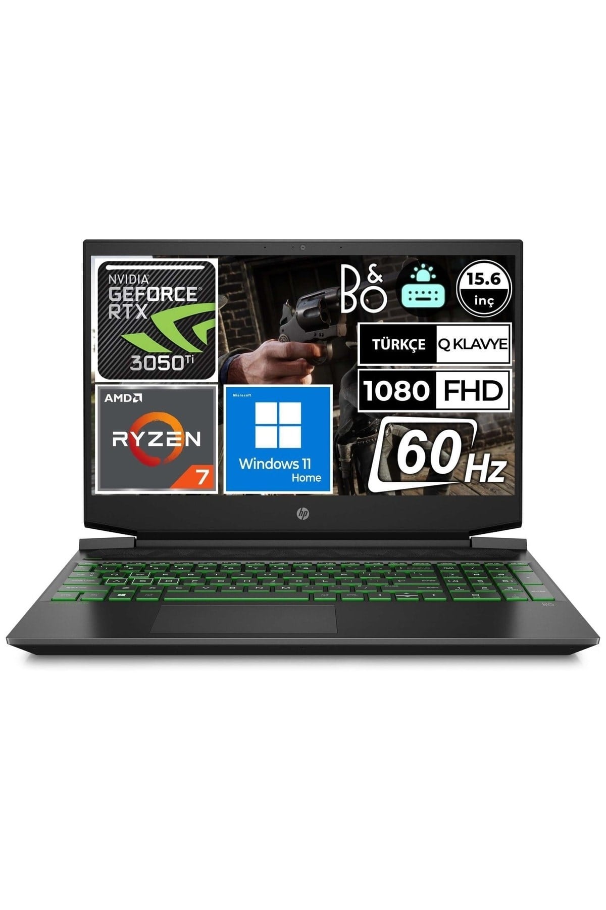 Pavilion 15-ec2000nt 465g3ea01 Ryzen7 5800h 32gb 512ssd Rtx3050ti 15.6