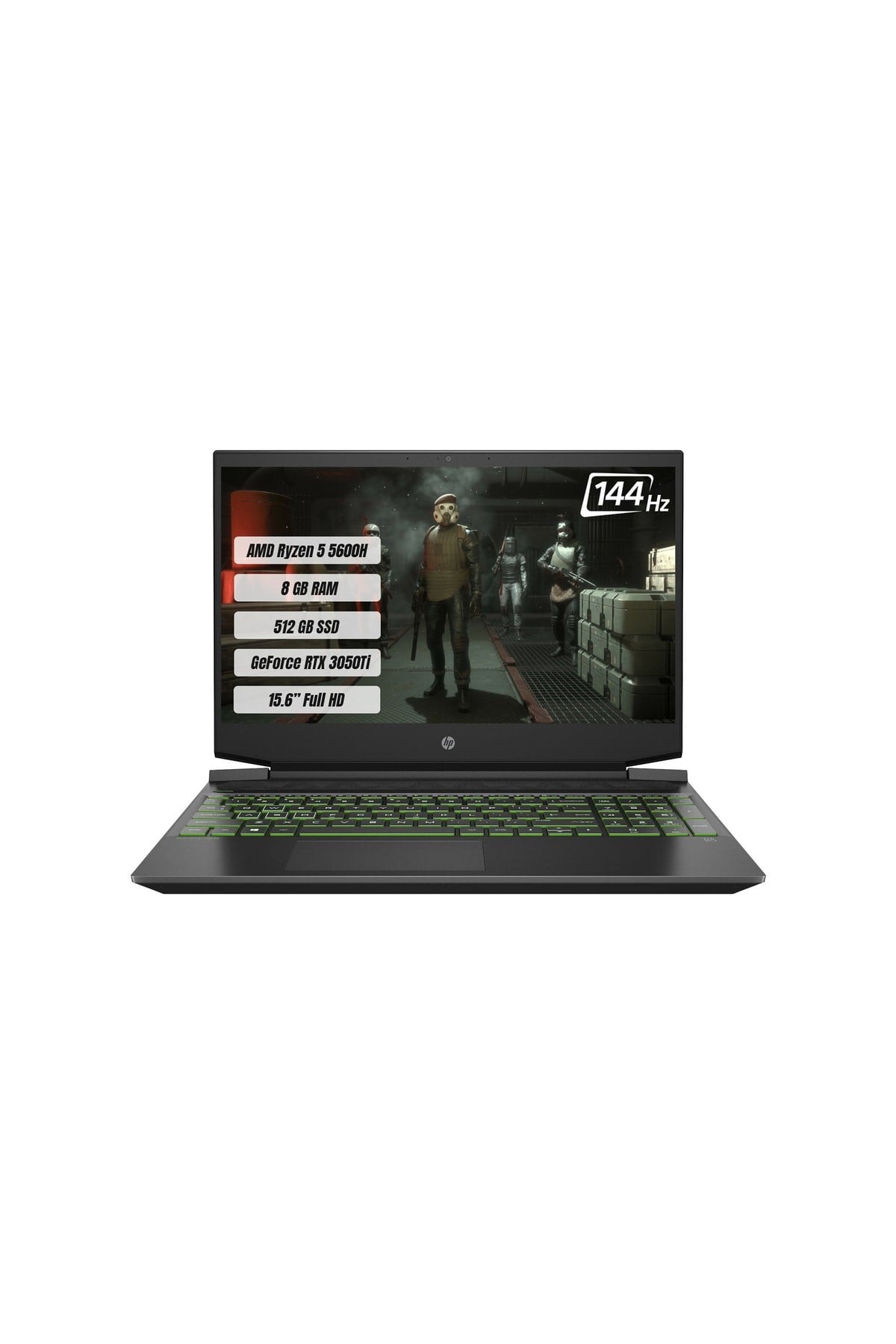 Pavilion Gaming Laptop Ryzen5 5600h 8gb 512gb Ssd Rtx3050ti 144hz Dos 15.6 Fhd Notebook 68n71ea