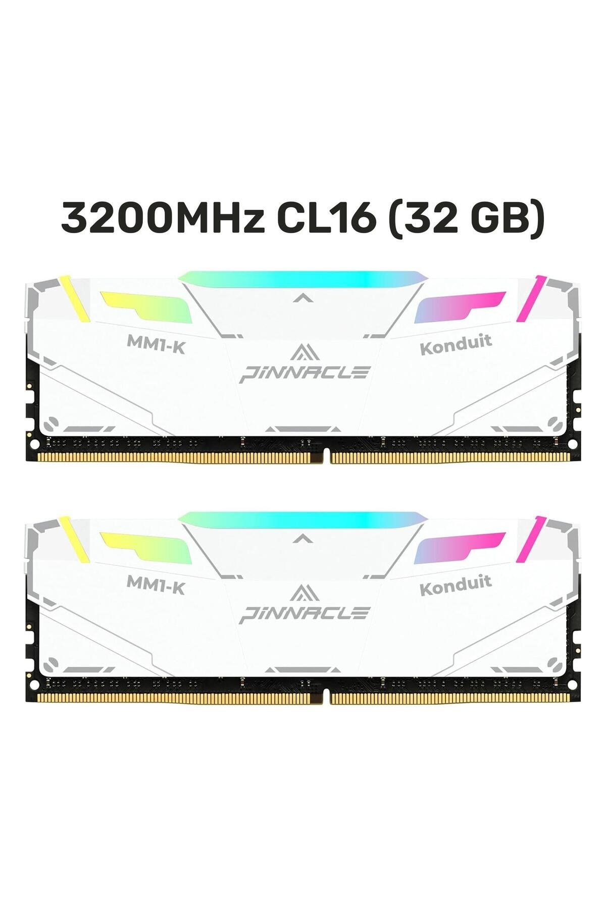 Pinnacle PKMD4U32C16CHW32G 32GB DDR4 3200Mhz 2Rx8 CL16 RGB Masaüstü Ram