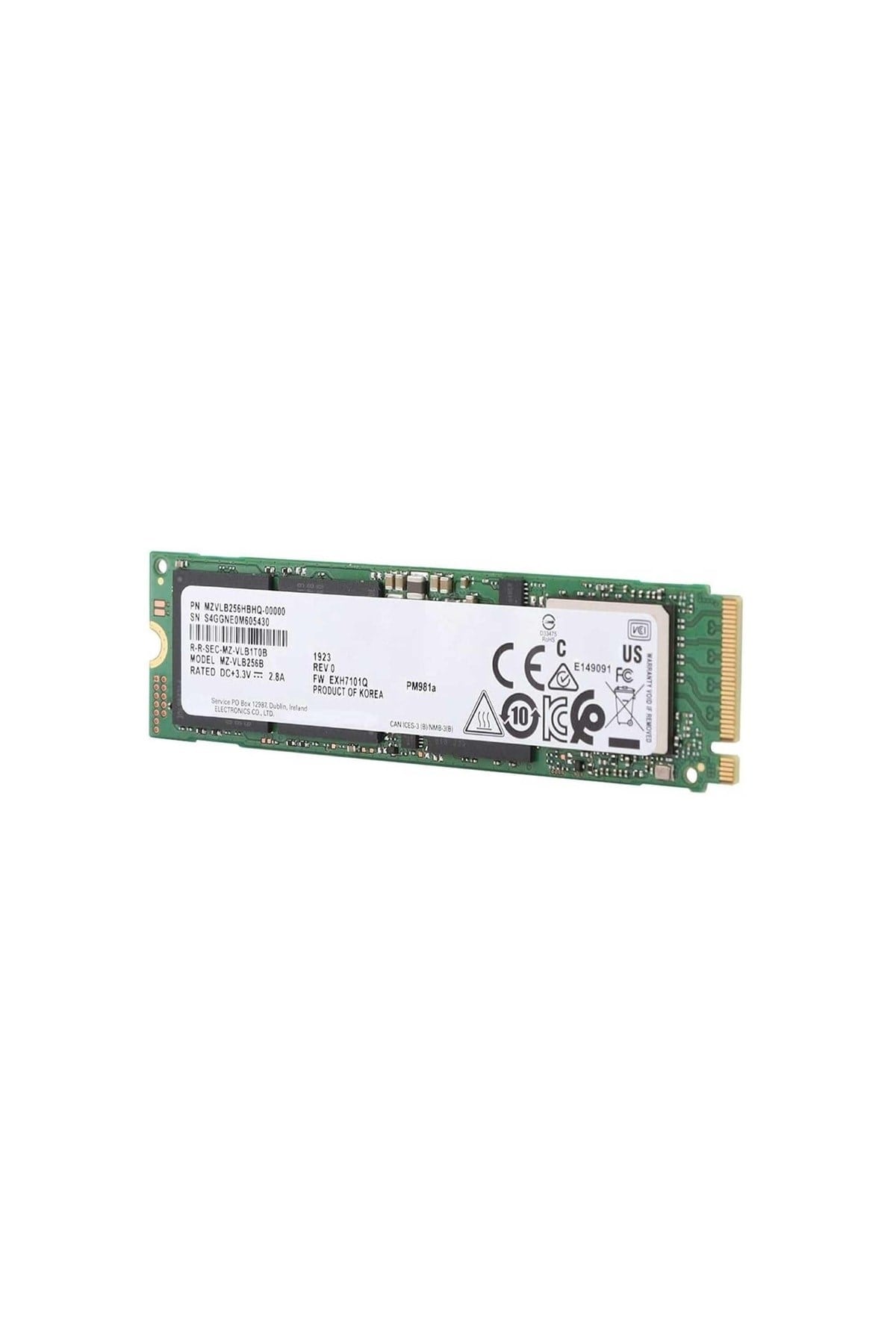 Pm981a 256gb 2280 Pcıe M.2 Nvme Ssd Mzvlb256hbhq Kutusuz