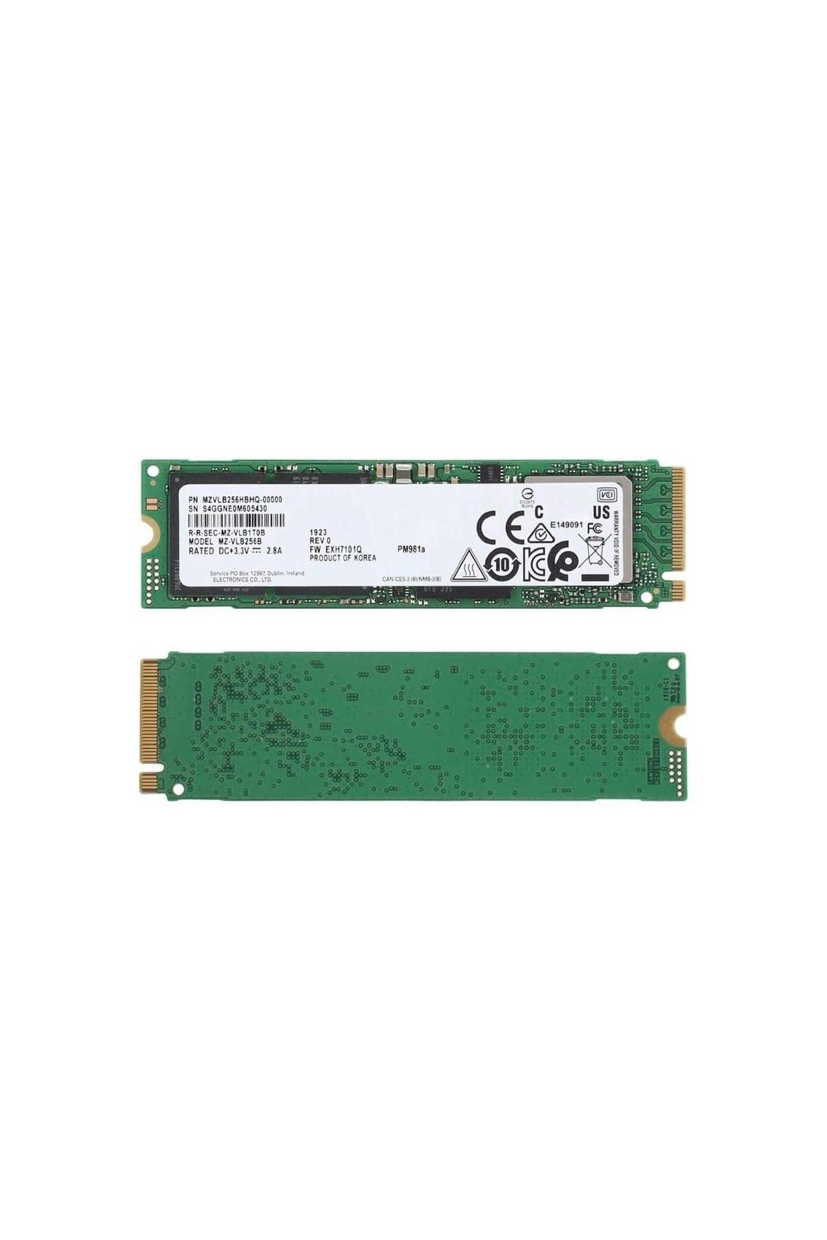 Pm981a 256gb 2280 Pcıe M.2 Nvme Ssd Mzvlb256hbhq Kutusuz