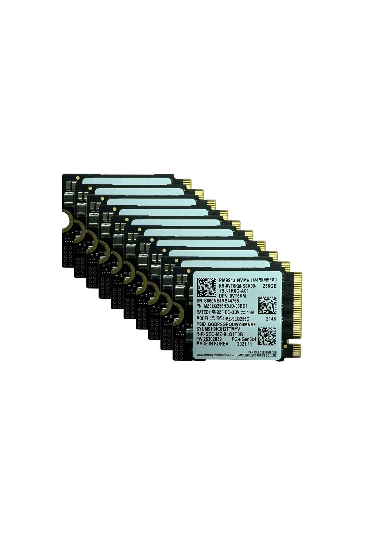 Pm991a 256gb 10'lu 22x30 M.2 Nvme Ssd