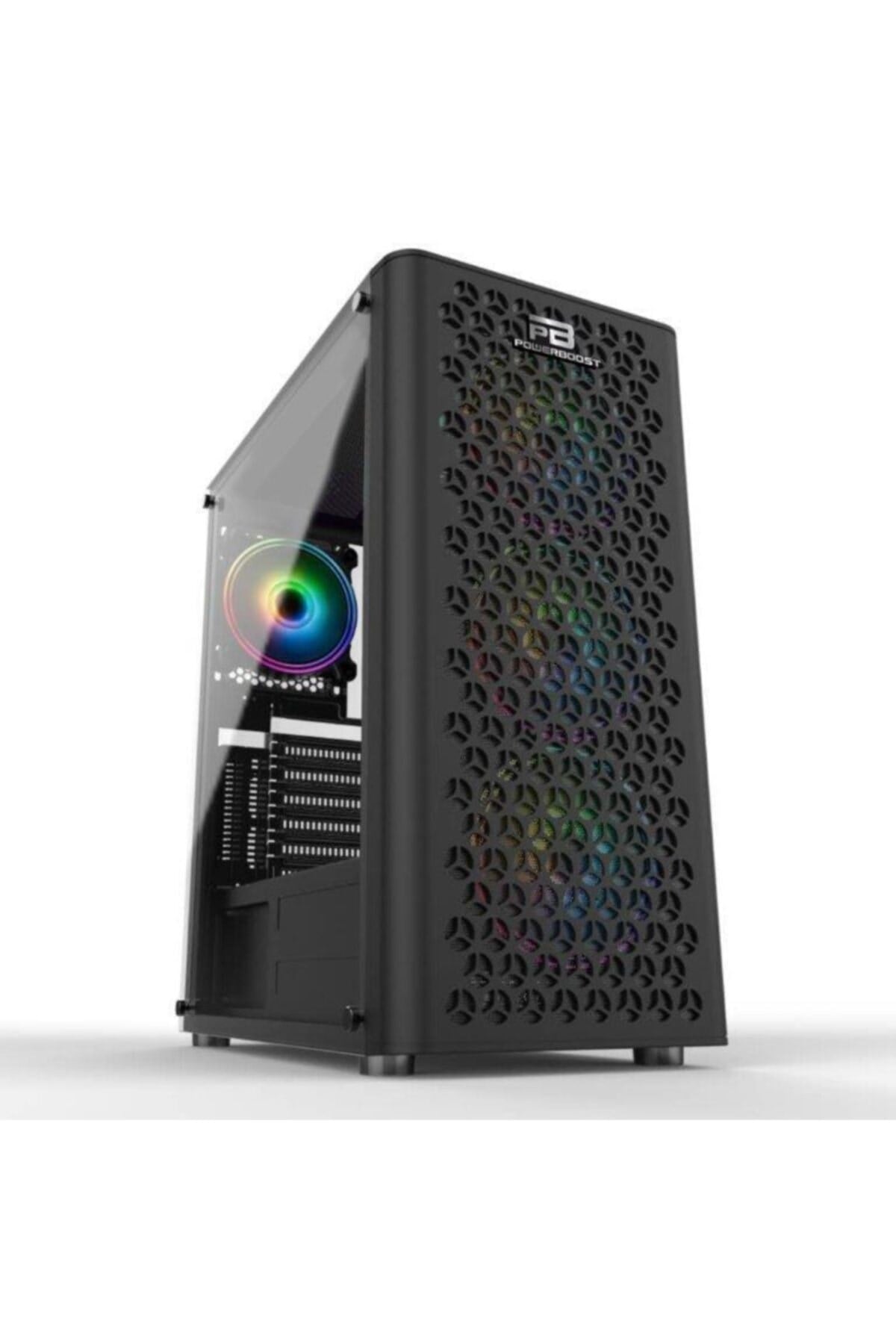 Powerboost Vk-m202b Usb 3.0 Atx Mesh Rgb Fan Siyah Kasa (psu Yok)