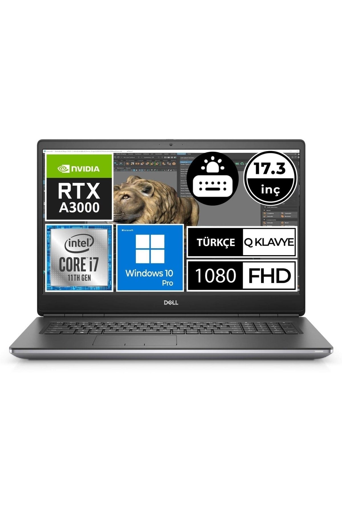 Precision M7760 Tknm7760emea30a2 I7-11850h 16gb 512ssd+1tbssd A3000 17.3
