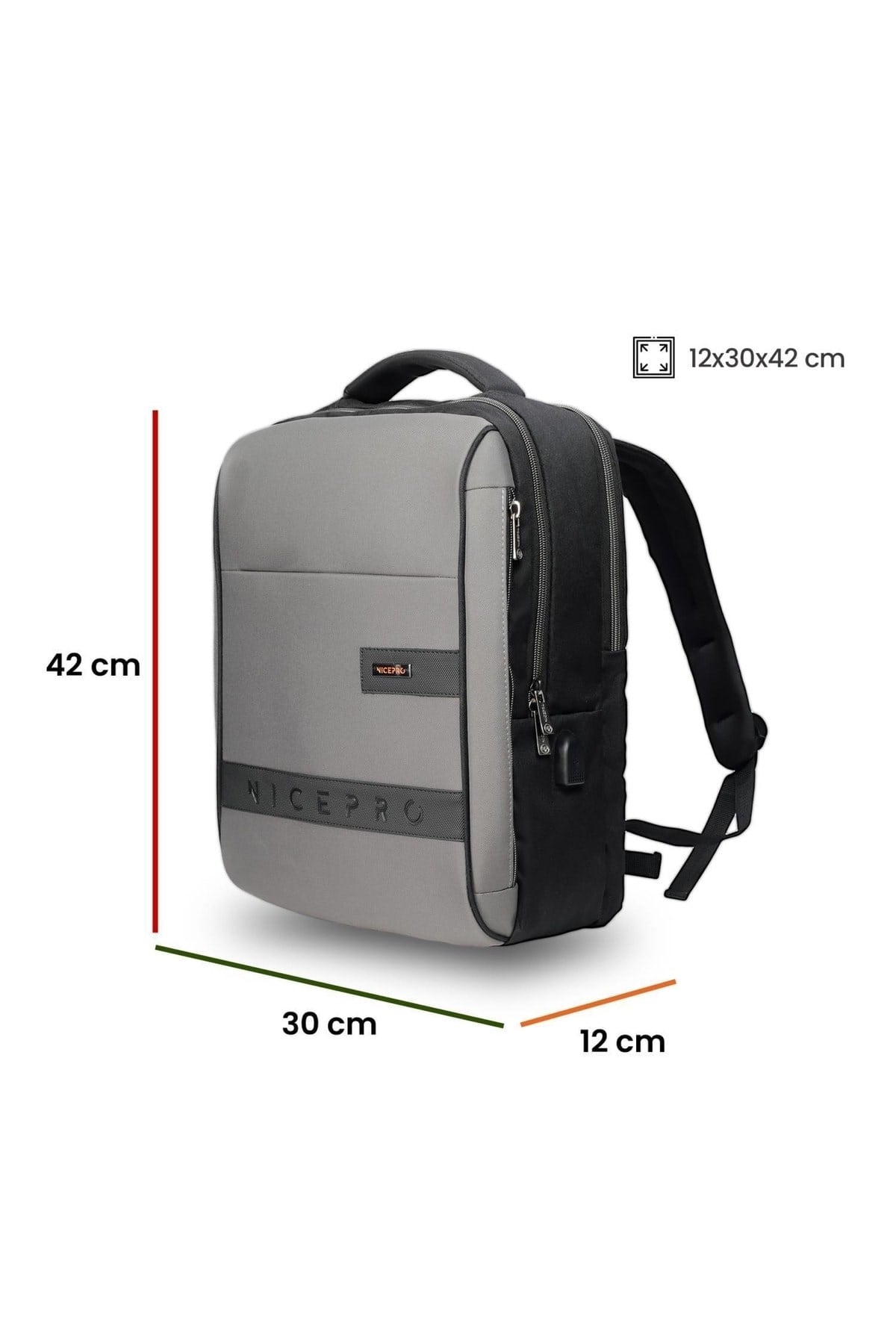 Prestige Smart Notebook Sırt Çantası-gri