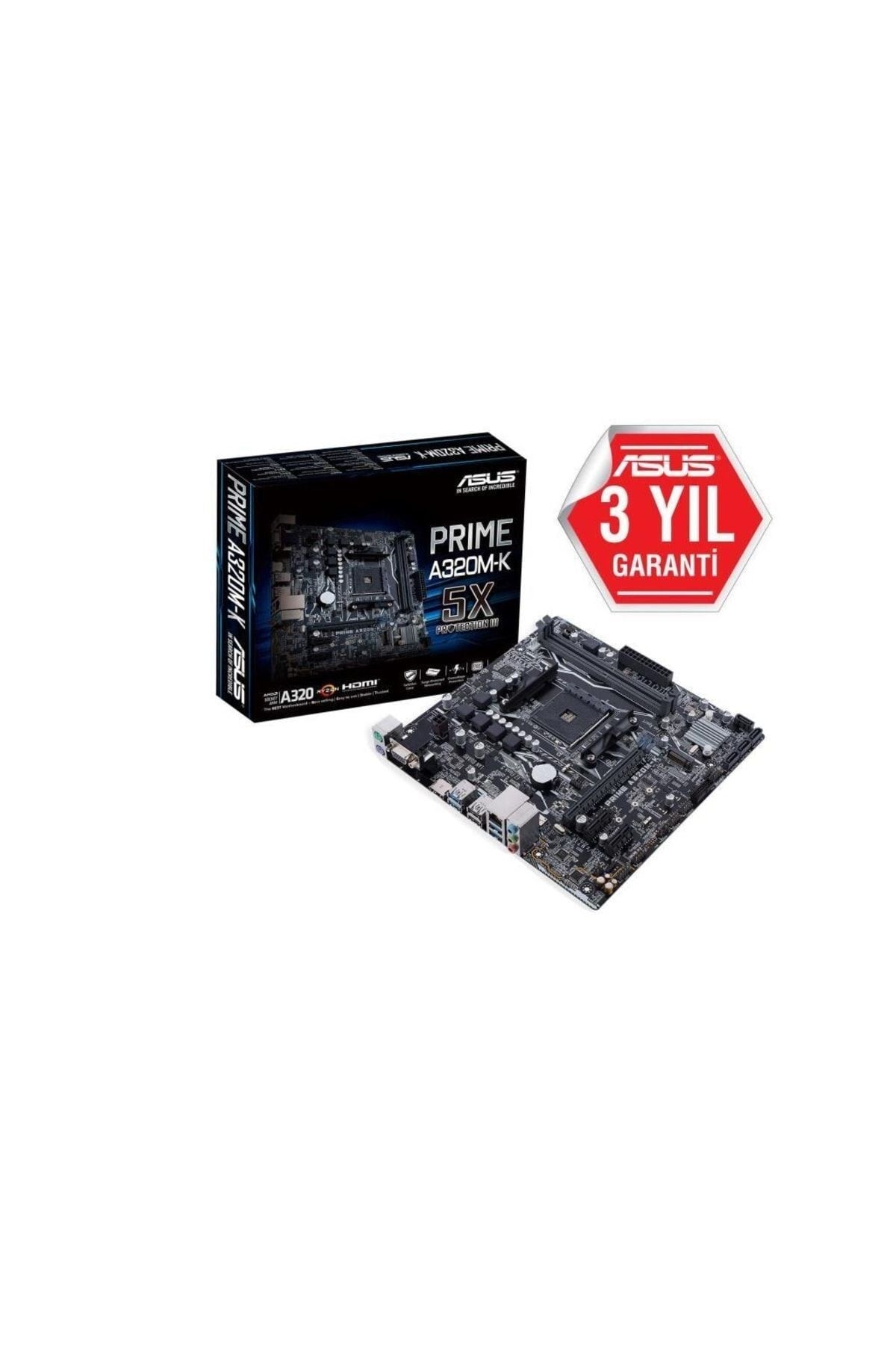 PRIME A320M-K Amd A320 AM4 Soket 3200MHz O.C. DDR4 USB 3.1 HDMI Anakart