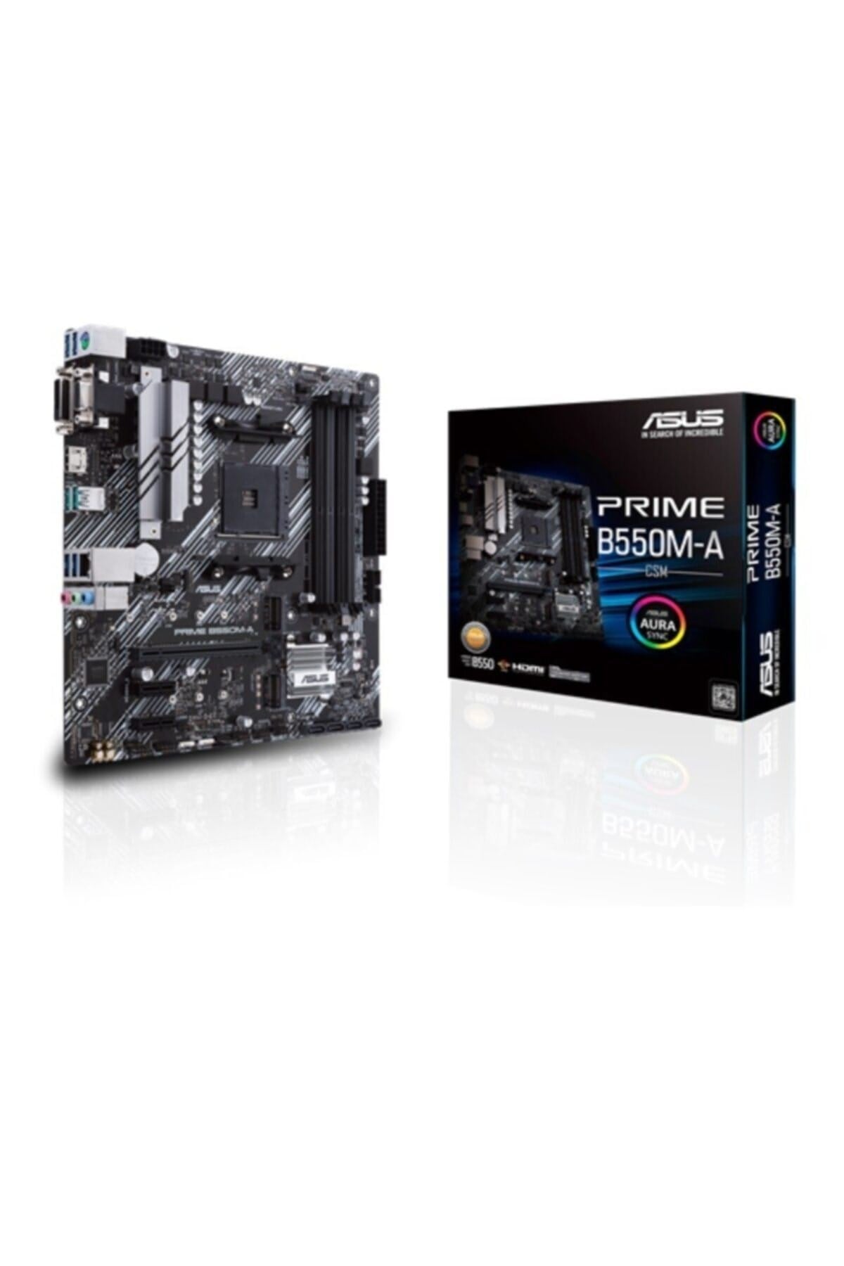 Prıme B550m-a/csm Ddr4 Sata3 M2 Pcıe Nvme Hdmı Dvı Pcıe 16x V4.0 Am4 Matx Kurumsal Anakart