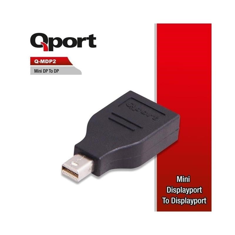 Qport Q-mdp2 Mini Display Port Erkek - Display Port Disi Cevirici