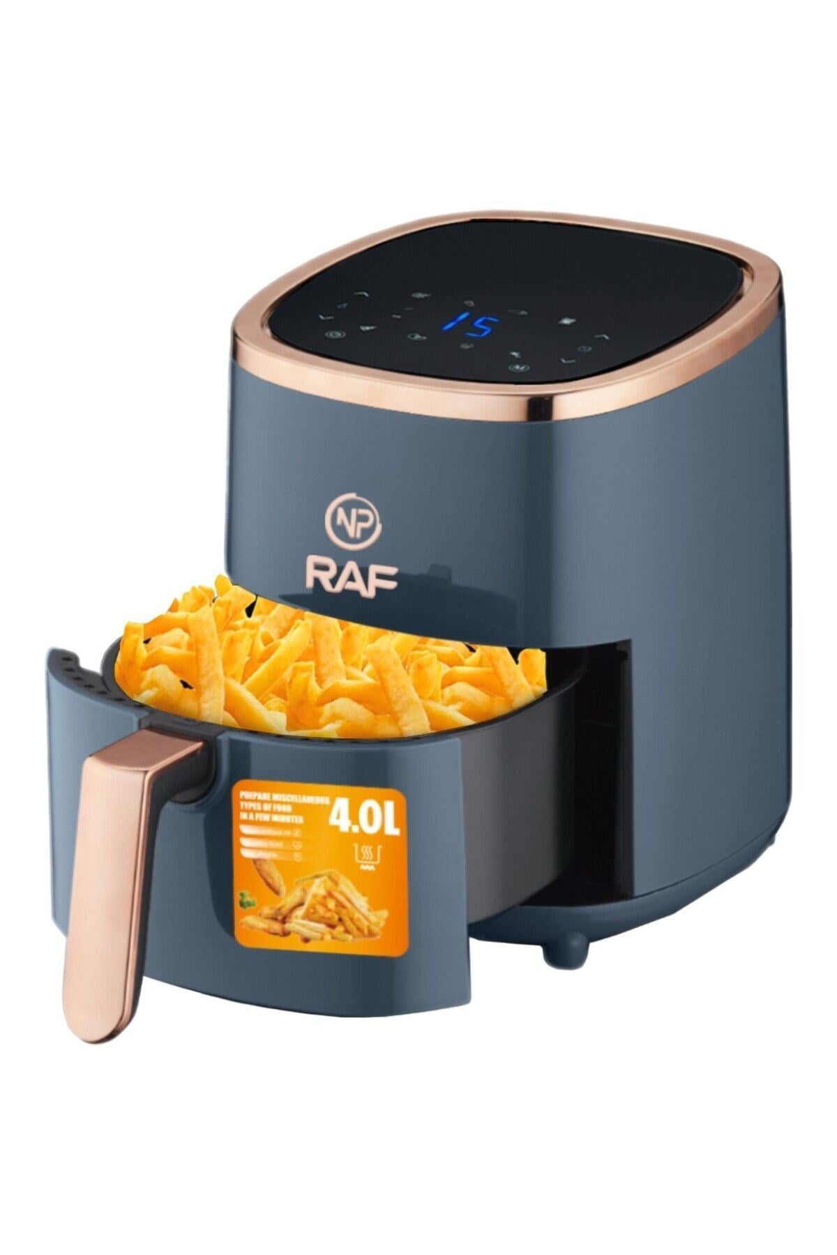 Raf R5007 Dokunmatik Ekran 4.0l Airfryer 1500w Yağsız Kızartma & Sıcak Hava Fritözü