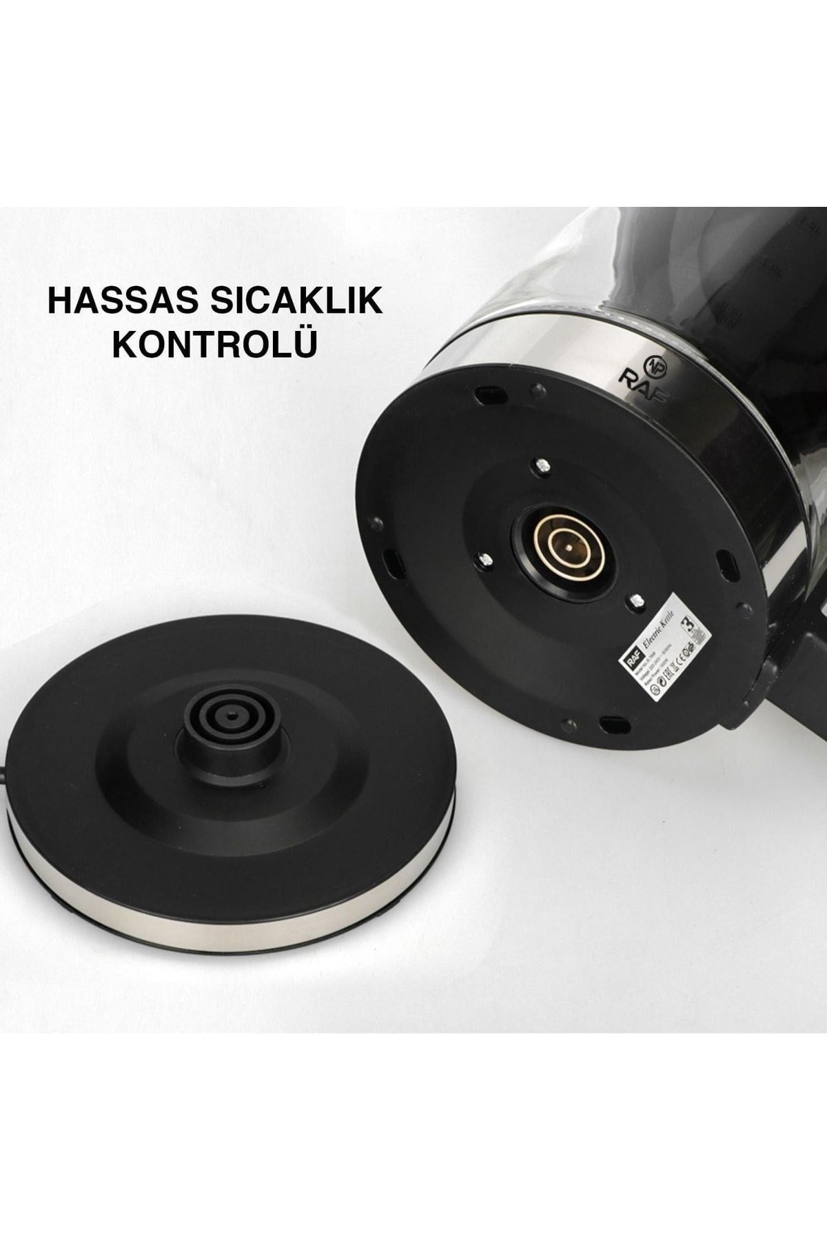 Raf R7898 Ledli 1500w 2litre Su Isıtıcı Cam Kettle Süzgeçli Cam Çay Demliği