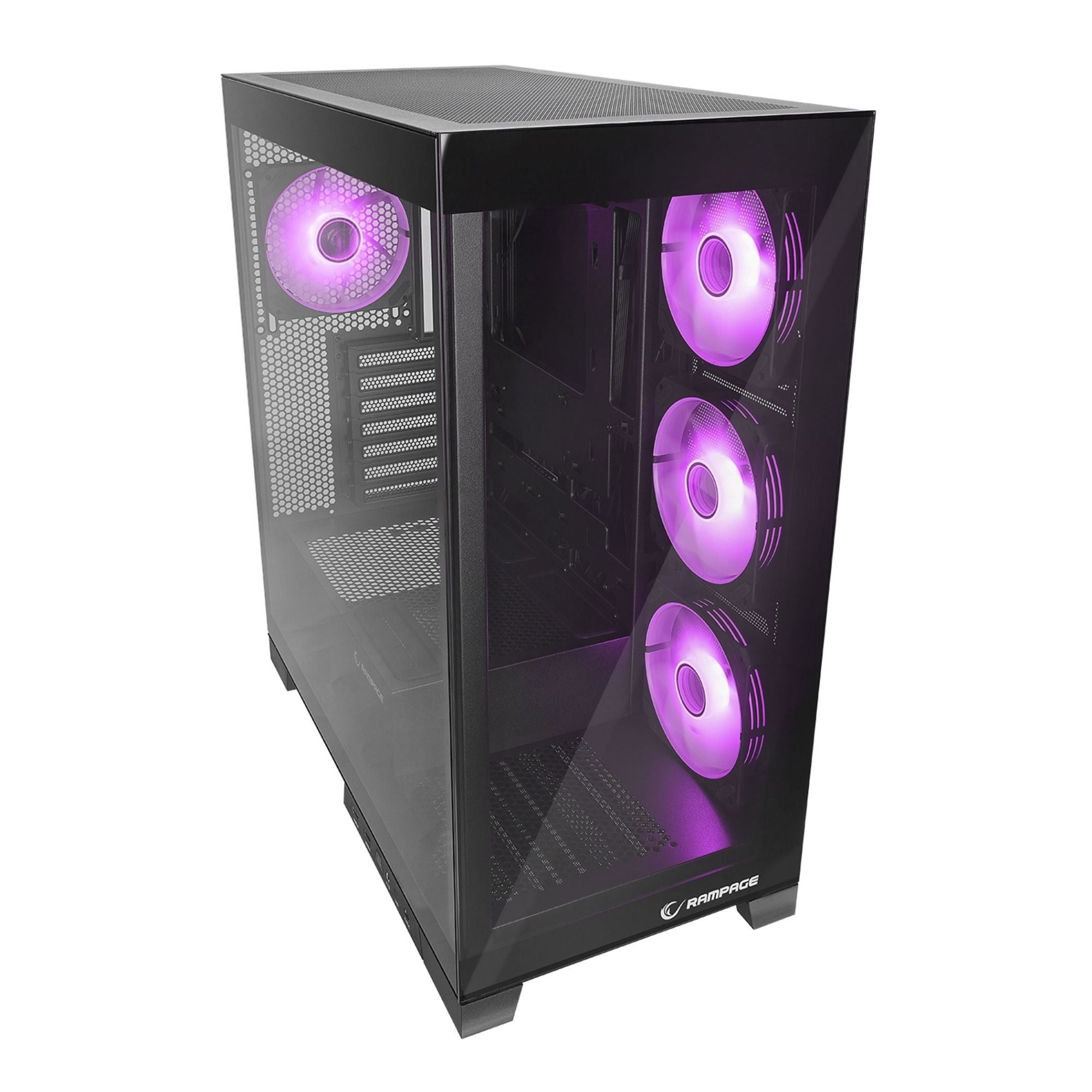 Rampage HYDRA V2 4*ARGB Fan+Hub Temperli Cam E-ATX Exclusive Siyah Oyuncu Kasası