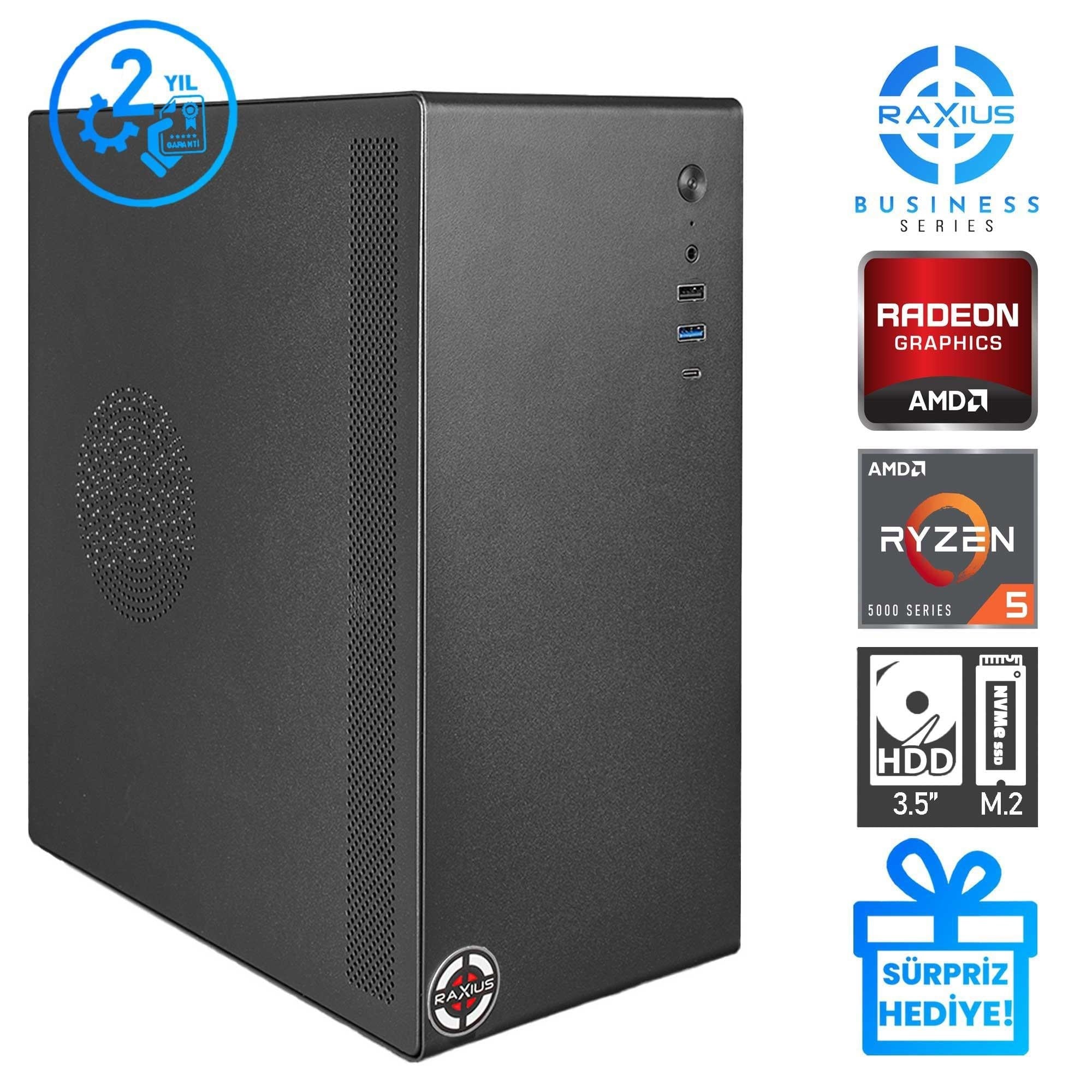 RaXius Business B1 R5 SD-56G Ryzen5 5600G Masaüstü Bilgisayar