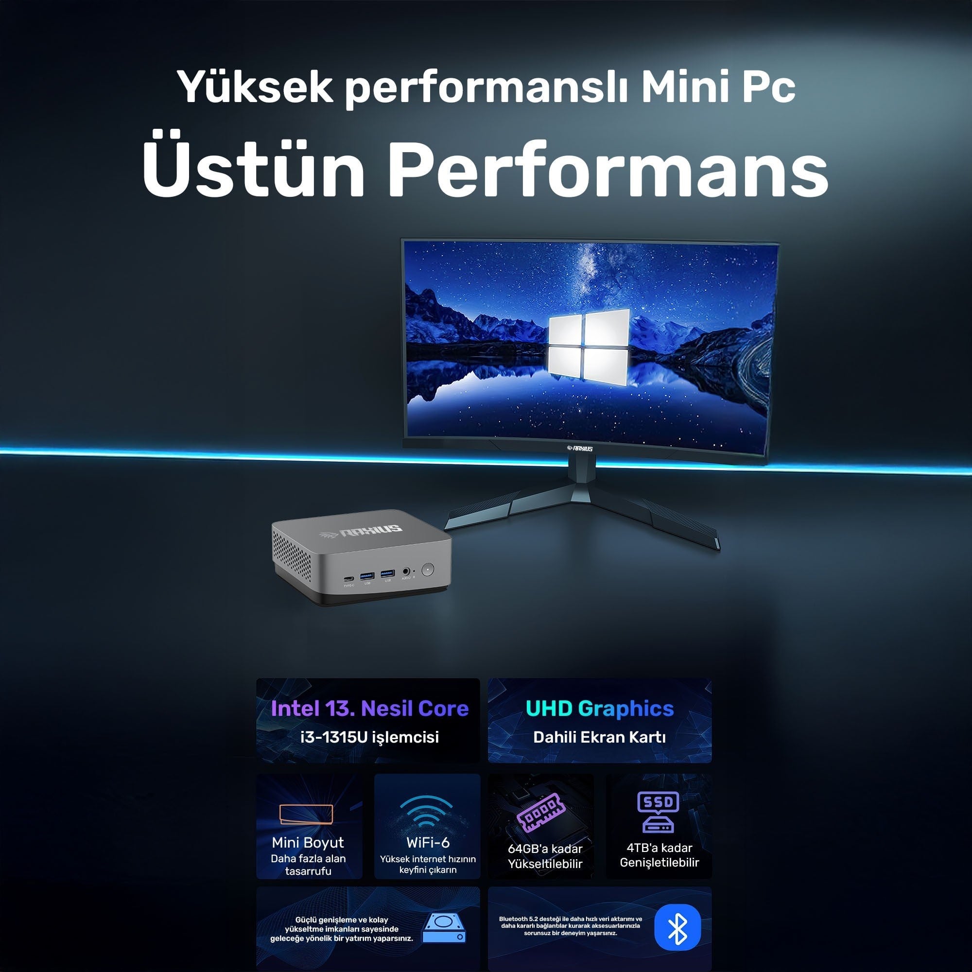 RaXius Momentum CD-I13U001 i3-1315U Mini PC