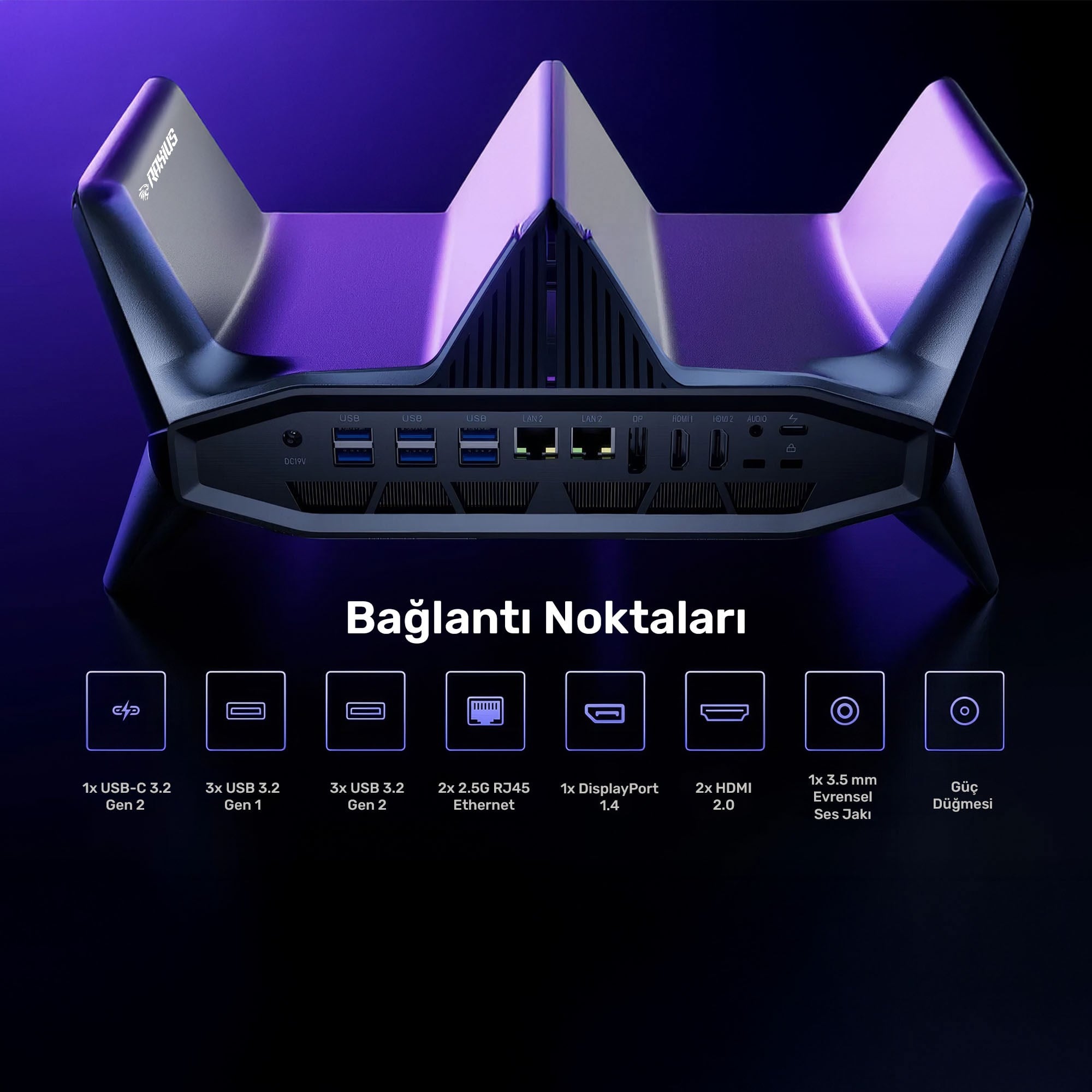 RaXius Vector GX-I129.3070 i9-12900H RTX3070 FreeDOS Mini PC (Ram ve Disk Yok)