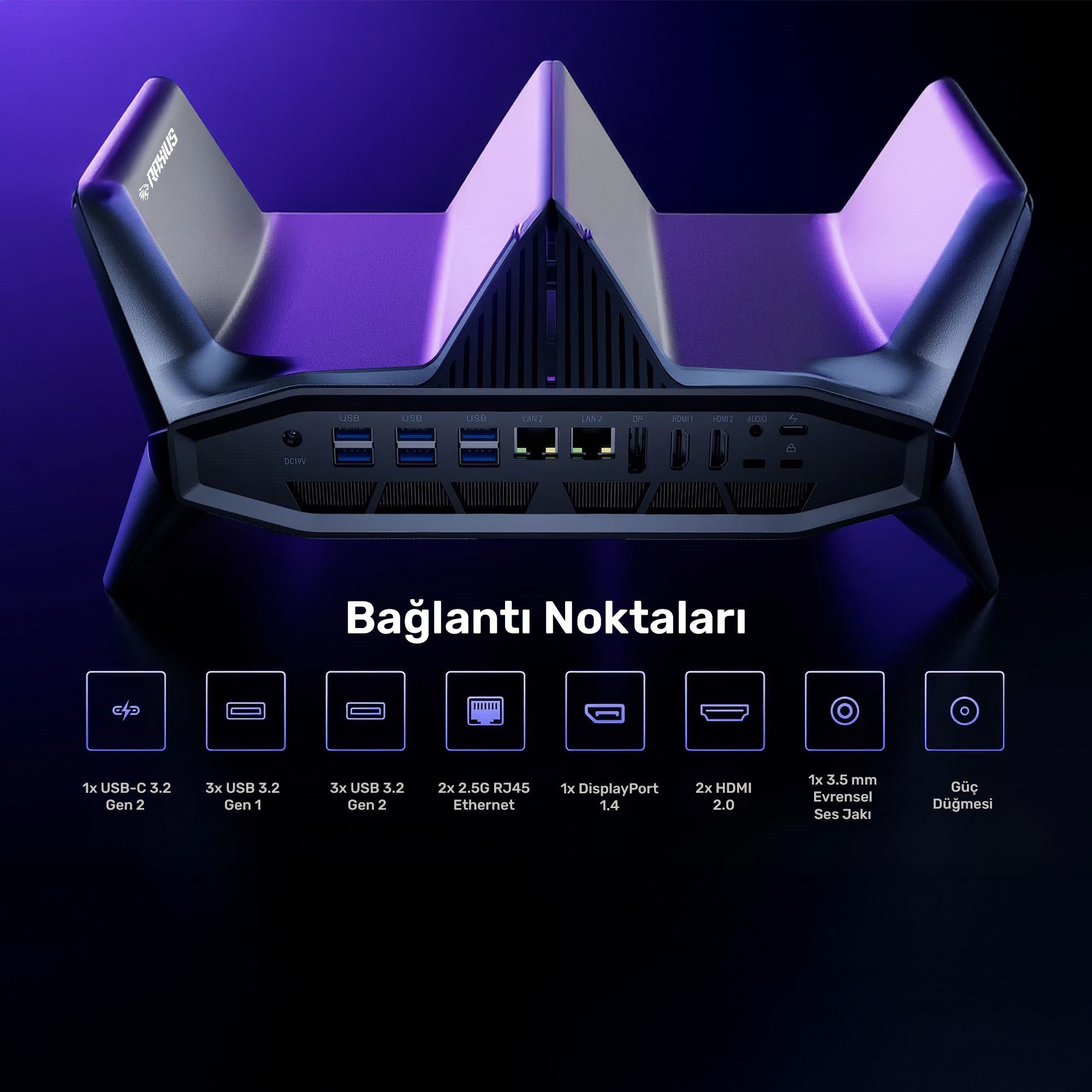 RaXius Vector GX-I129.3070 i9-12900H RTX3070 FreeDOS Mini PC (Ram ve Disk Yok)