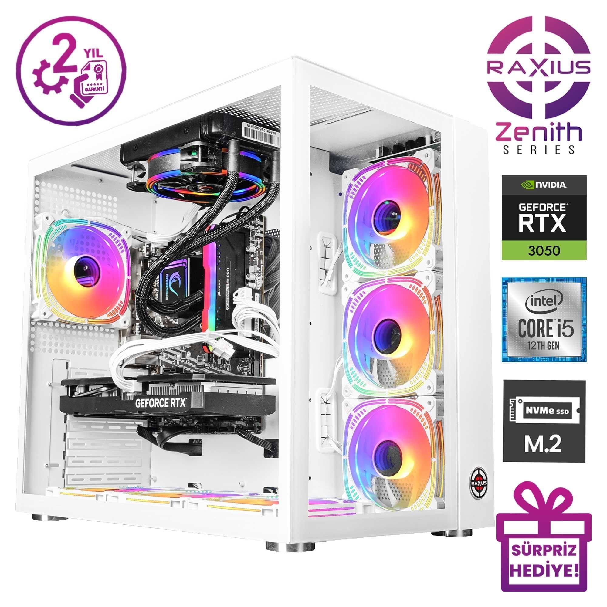 RaXius Zenith Z2 i5 30506G-124 i5-12400 RTX3050 6 GB Gaming Masaüstü Bilgisayar