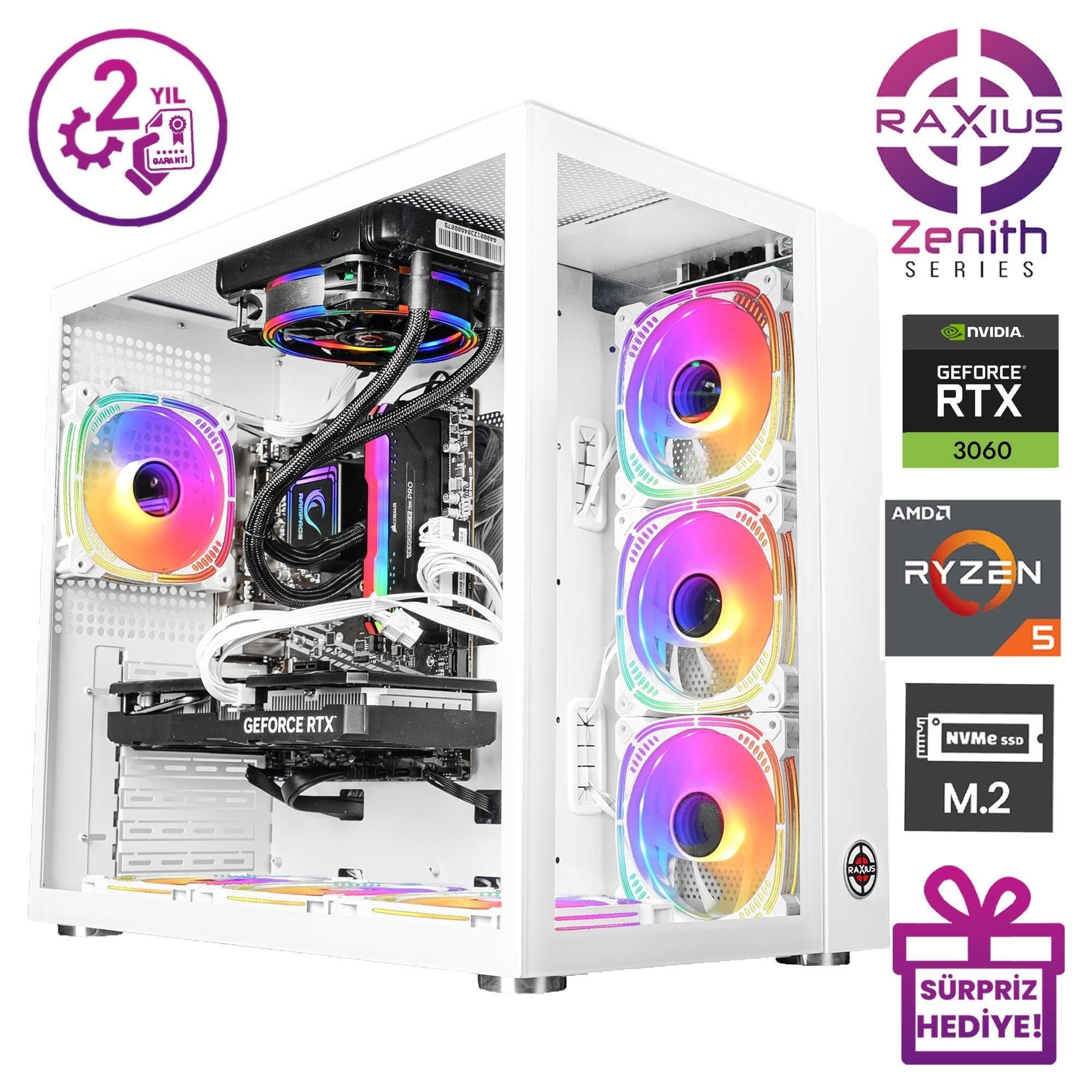 RaXius Zenith Z2 R5 3060-56G Ryzen5 5600G RTX3060 12 GB Gaming Masaüstü Bilgisayar