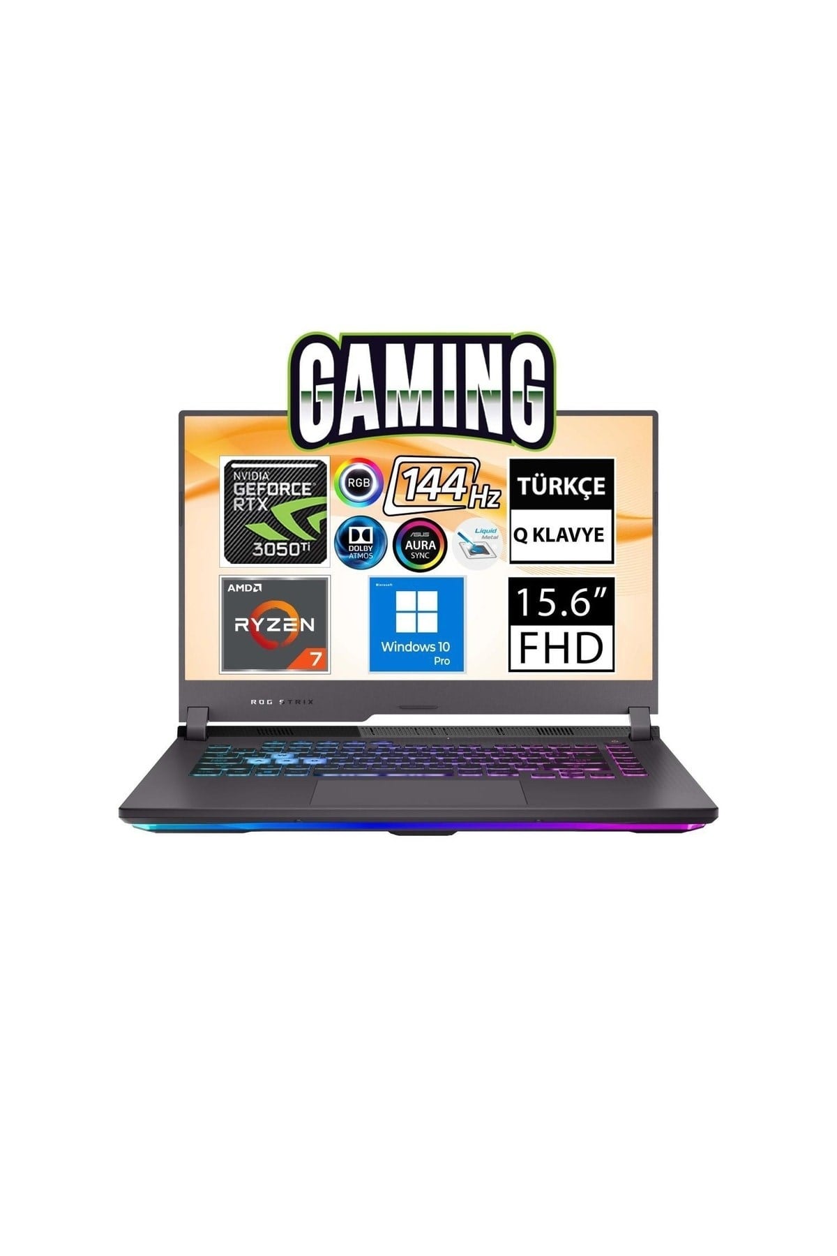 Rog Strix G15 G513ıe-hn076a9 Ryzen7 4800h 32gb 1tbssd Rtx3050ti 15.6