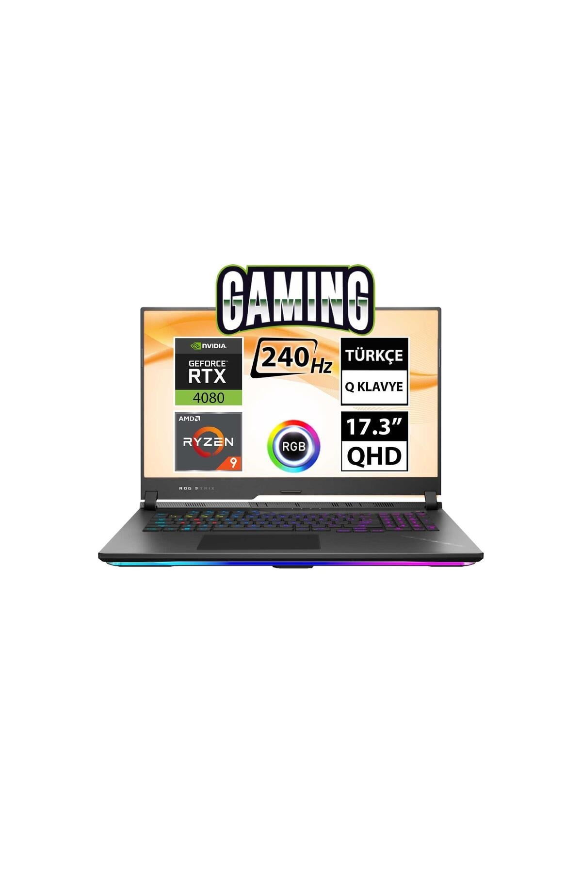ROG Strix SCAR 17 G733PZ-LL062A2 Ryzen9 7945HX 32GB 512SSD+1TBSSD RTX4080 17.3