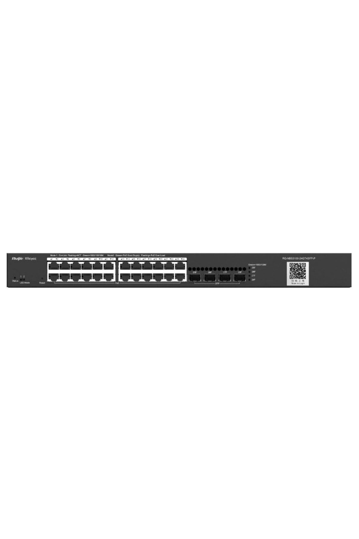 RUİJİE-REYEE RG-NBS3100-24GT4SFP-P 24XGE-4XGE/SFP YÖNETİLEBİLİR 370W POE SWİTCH