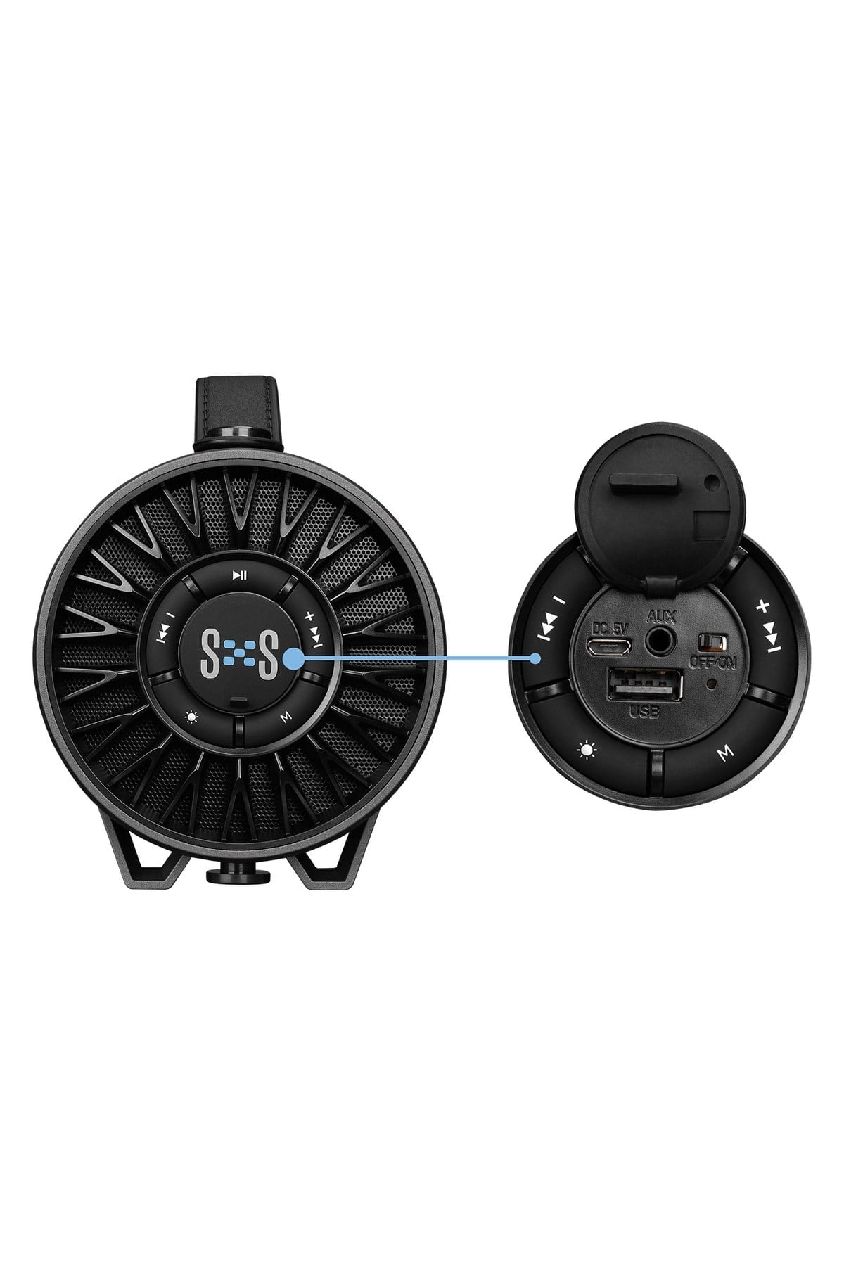 S40 Eclipse Led Işıklı Bluetooth-usb-aux-fm Speaker Hoparlör Ses Bombası
