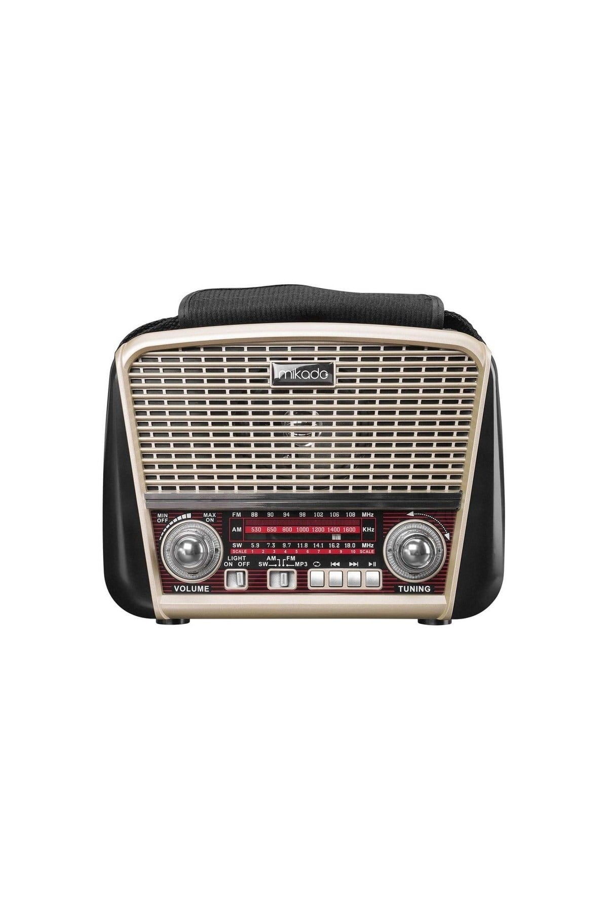 Serenad-k Mdr-8bt Usb-tf-aux-bluetooth Destekli Fm/am/sw Klasik Altın Radyo