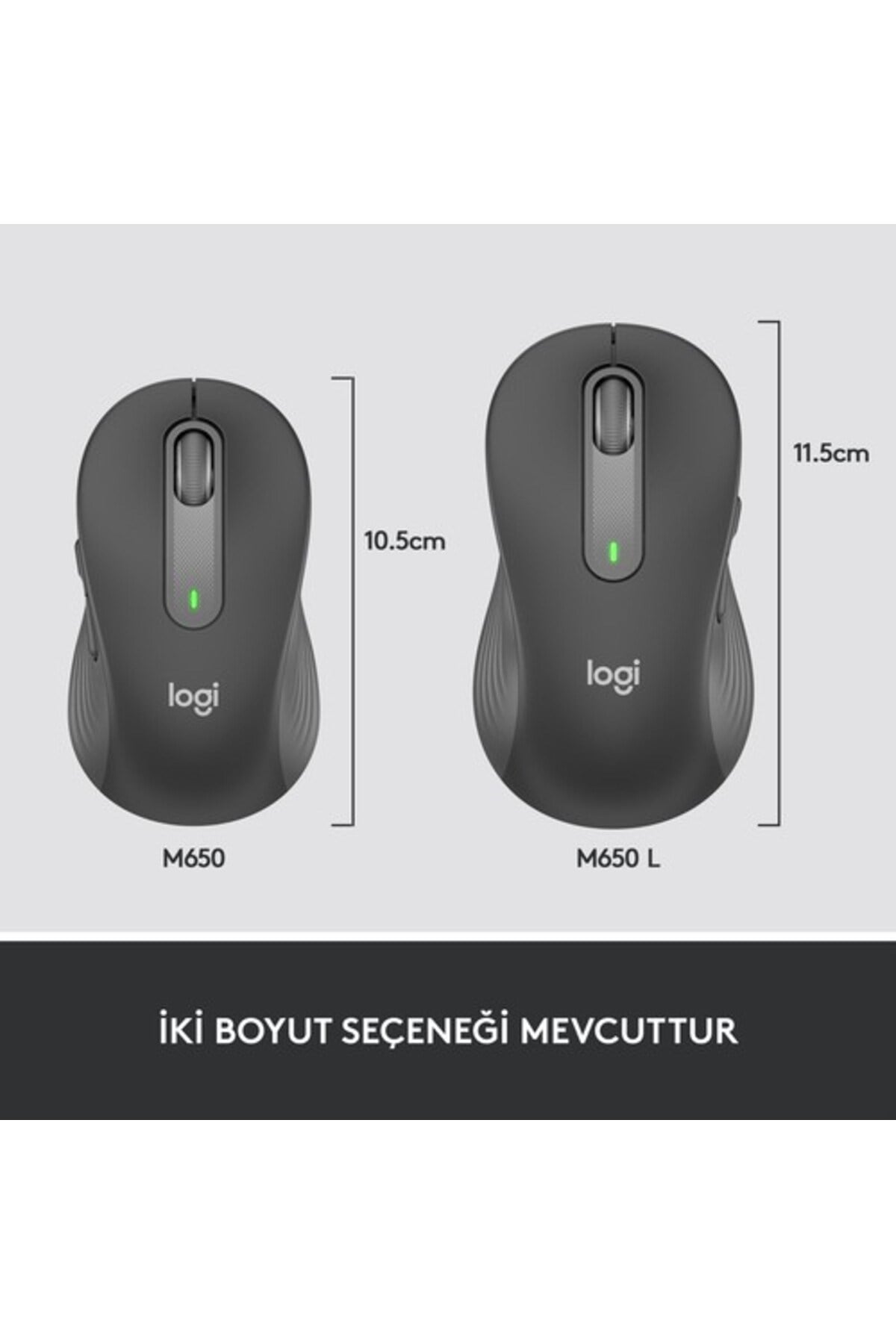 Signature M650 Küçük ve Orta Boy Sağ El Için Sessiz Kablosuz Mouse, Siyah 910-006253